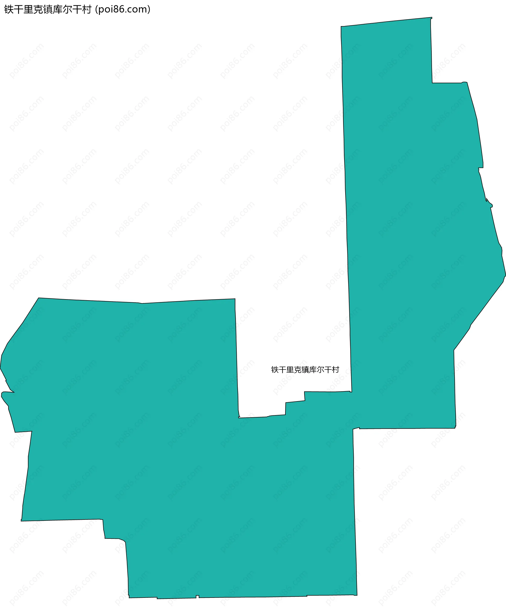 铁干里克镇库尔干村边界地图