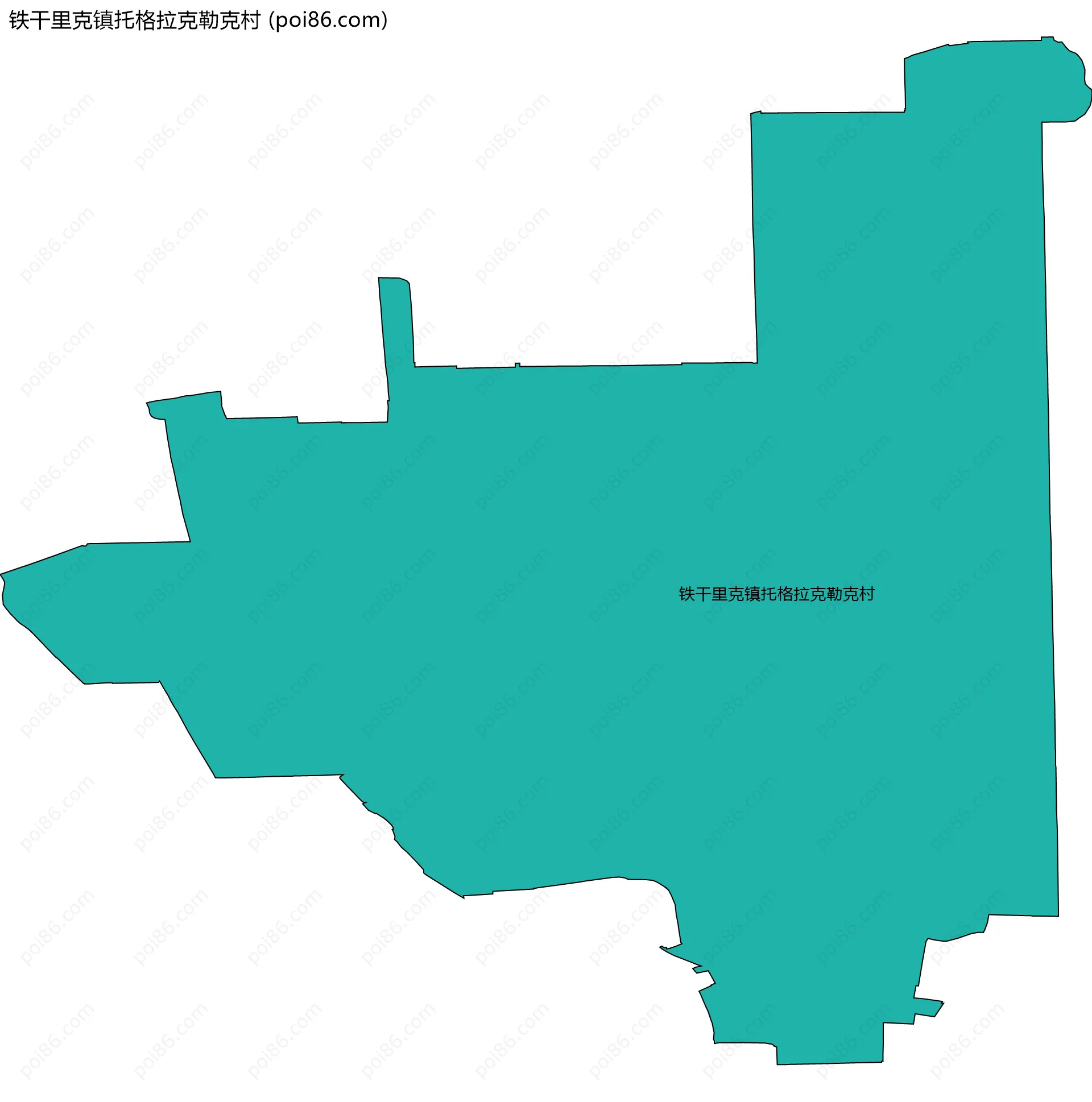 铁干里克镇托格拉克勒克村边界地图