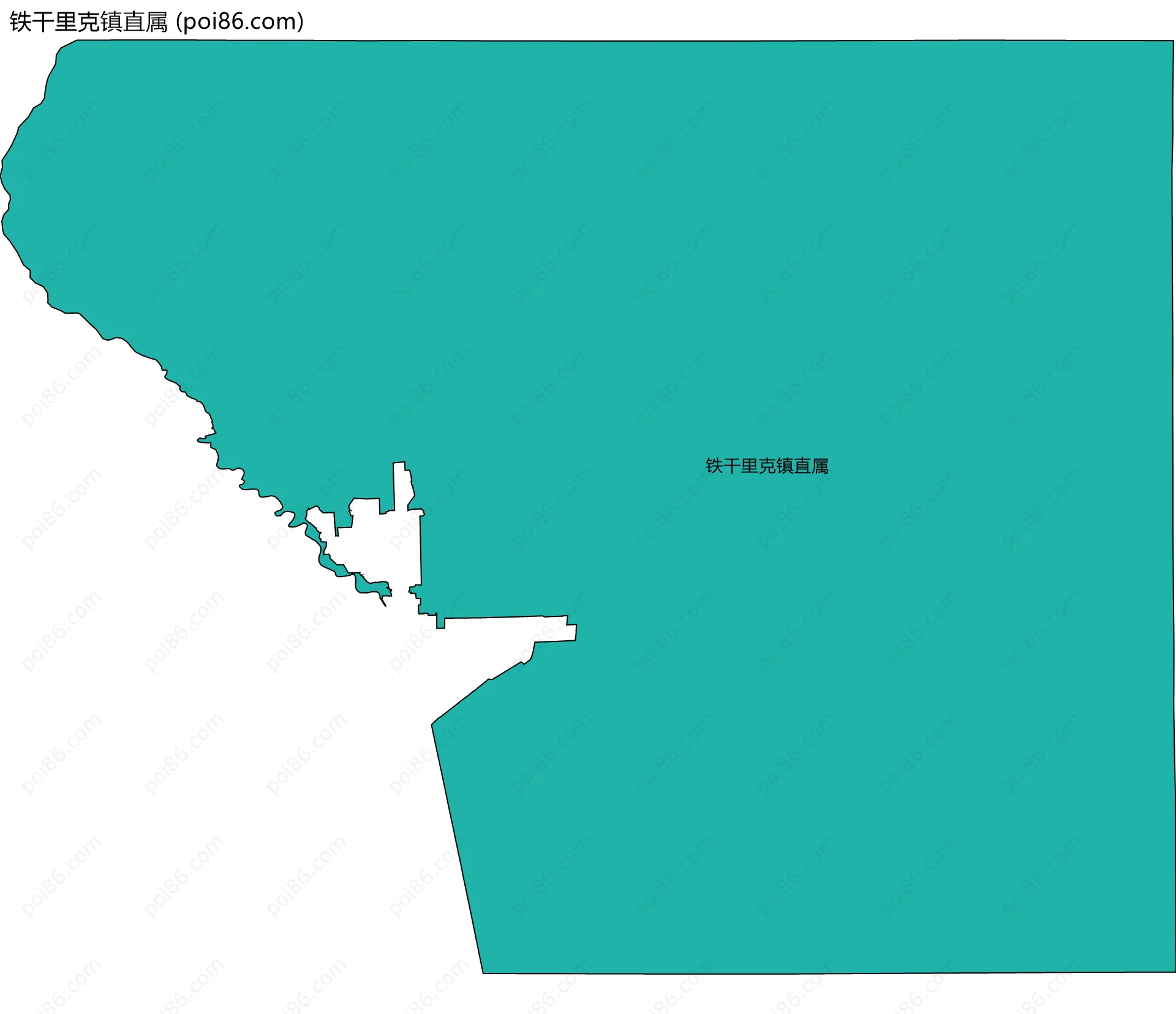 铁干里克镇直属边界地图