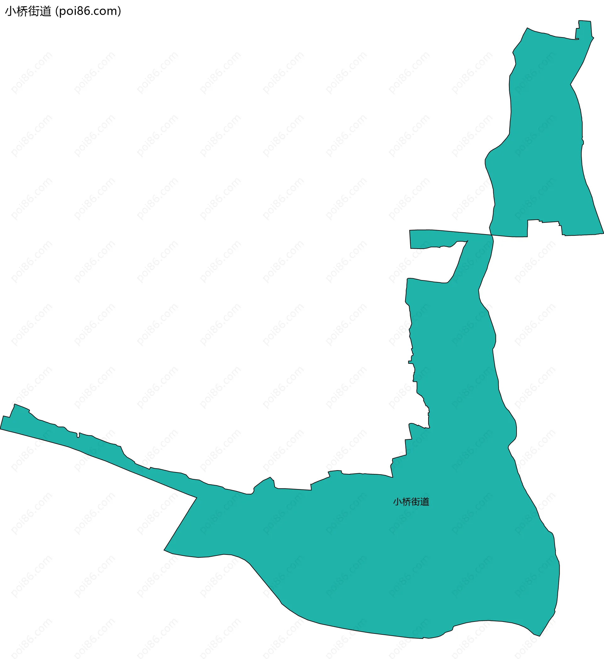 小桥街道边界地图