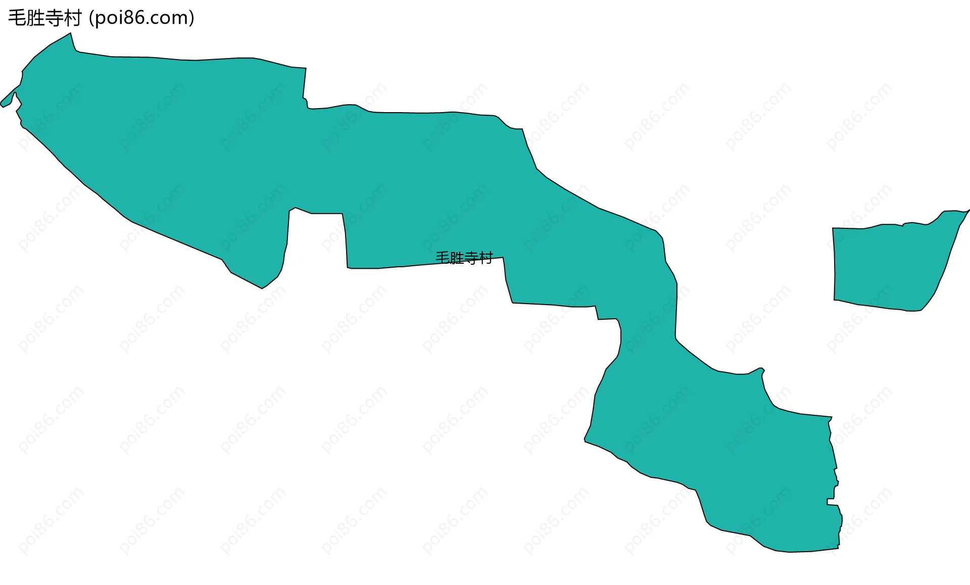 毛胜寺村边界地图