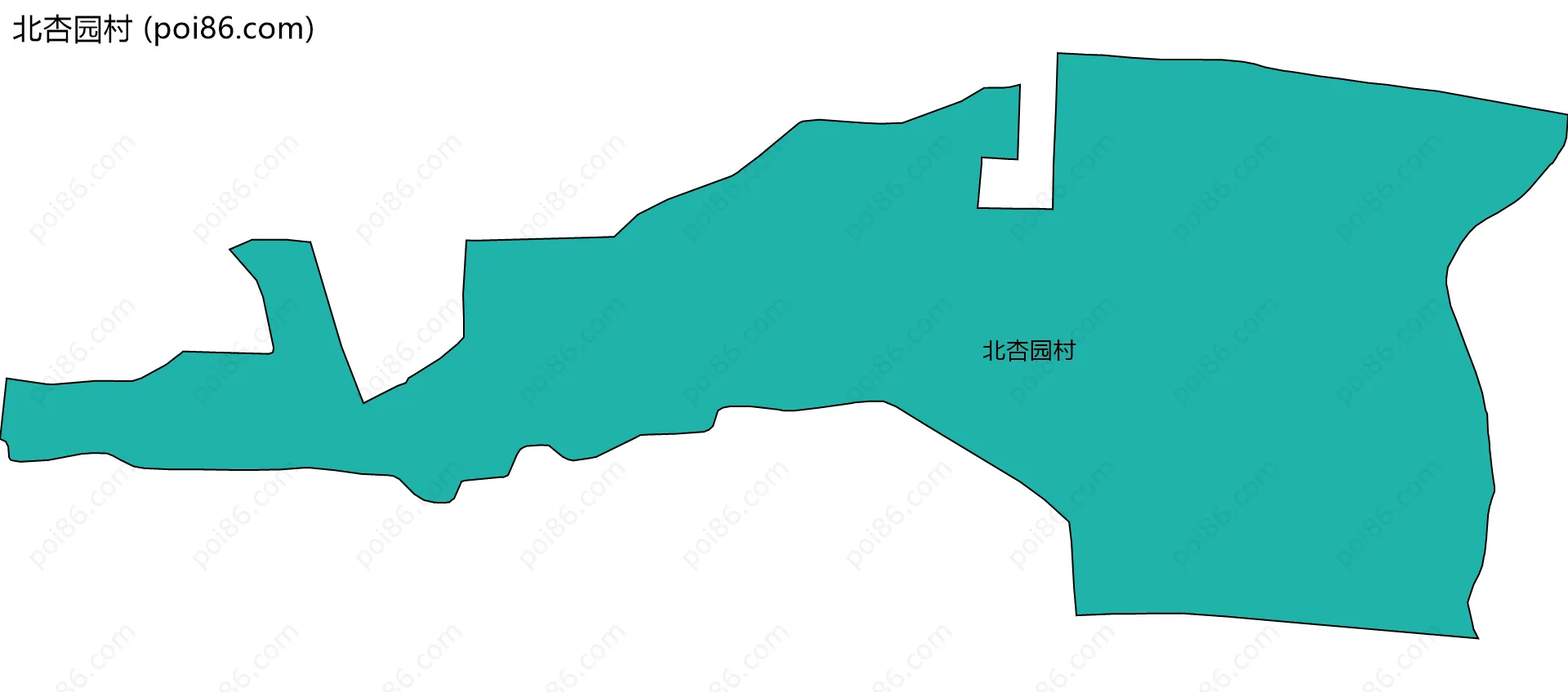 北杏园村边界地图