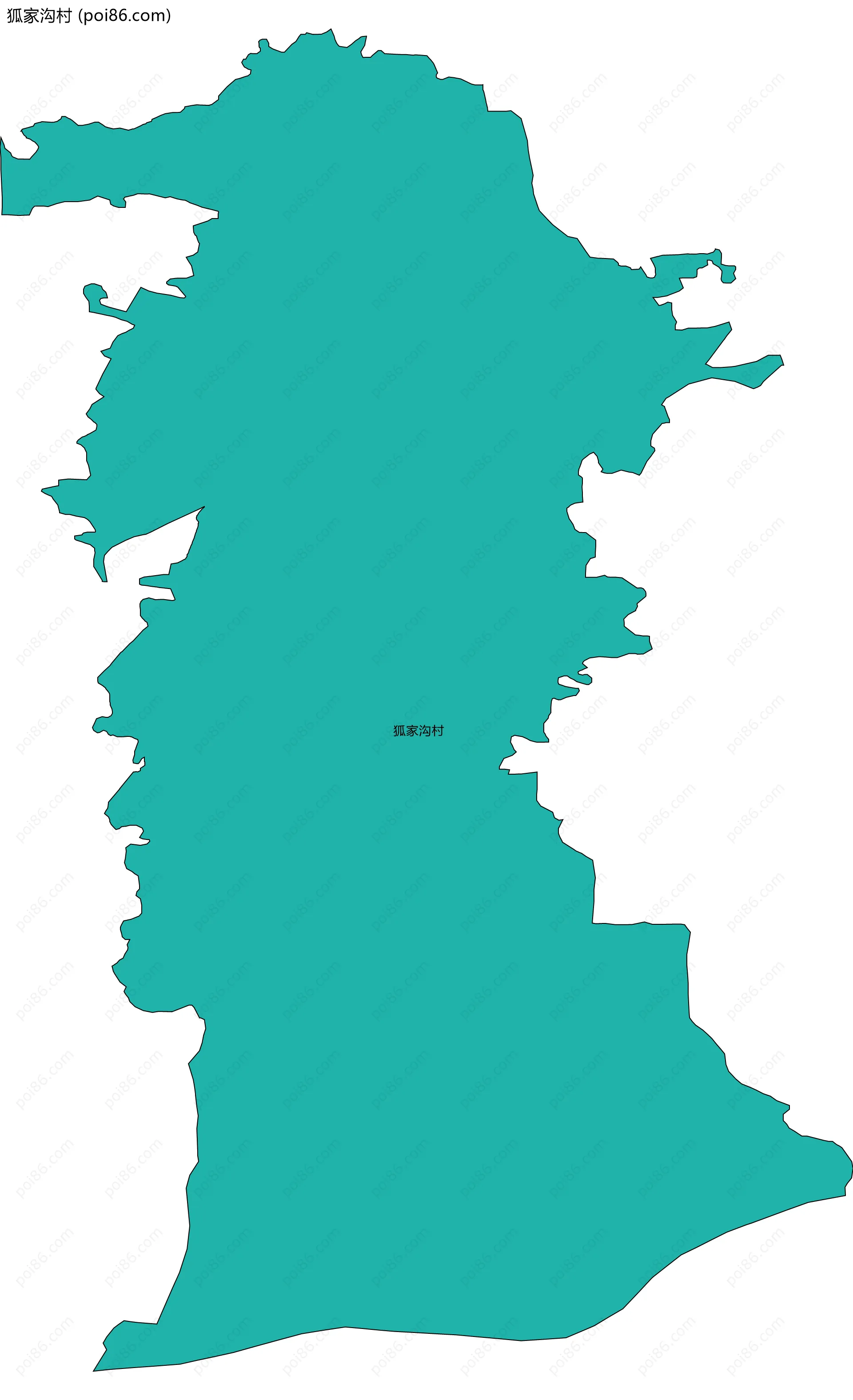 狐家沟村边界地图