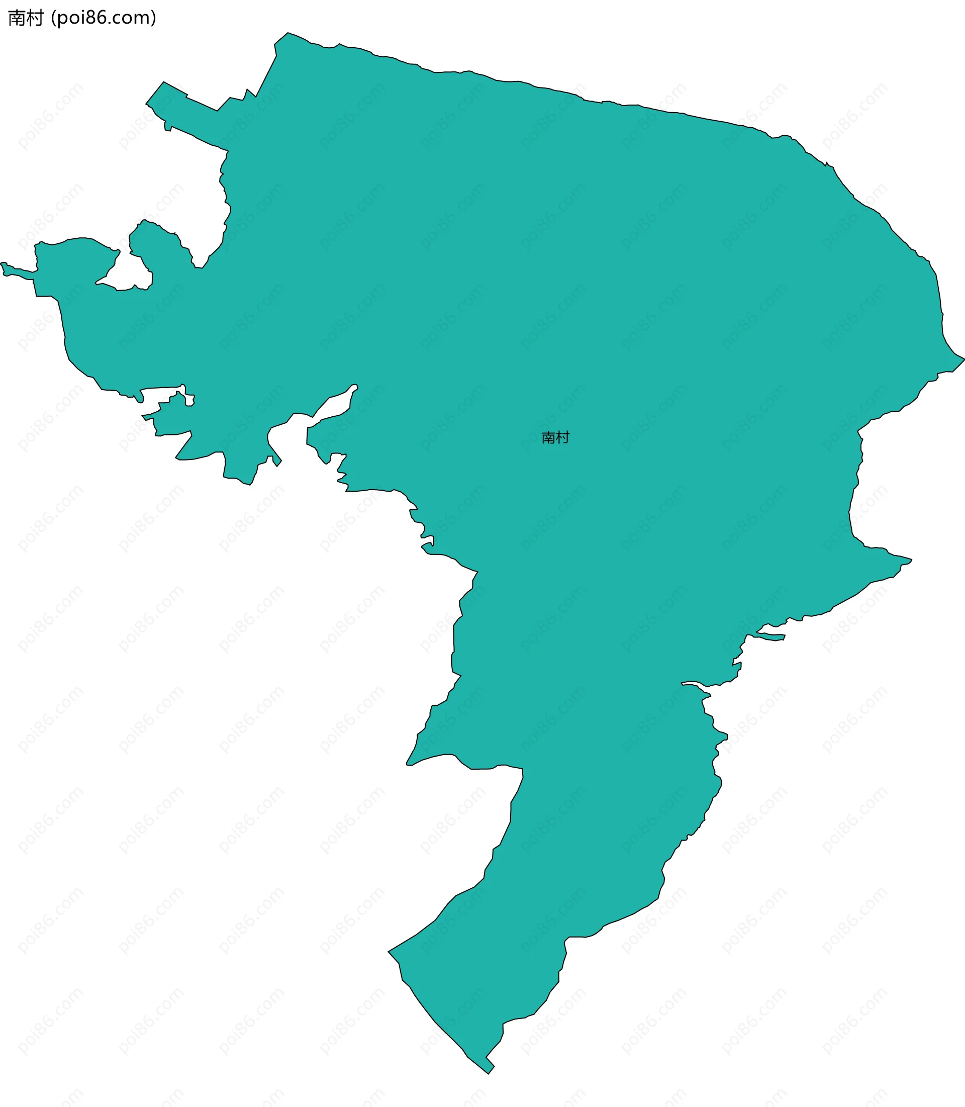 南村边界地图