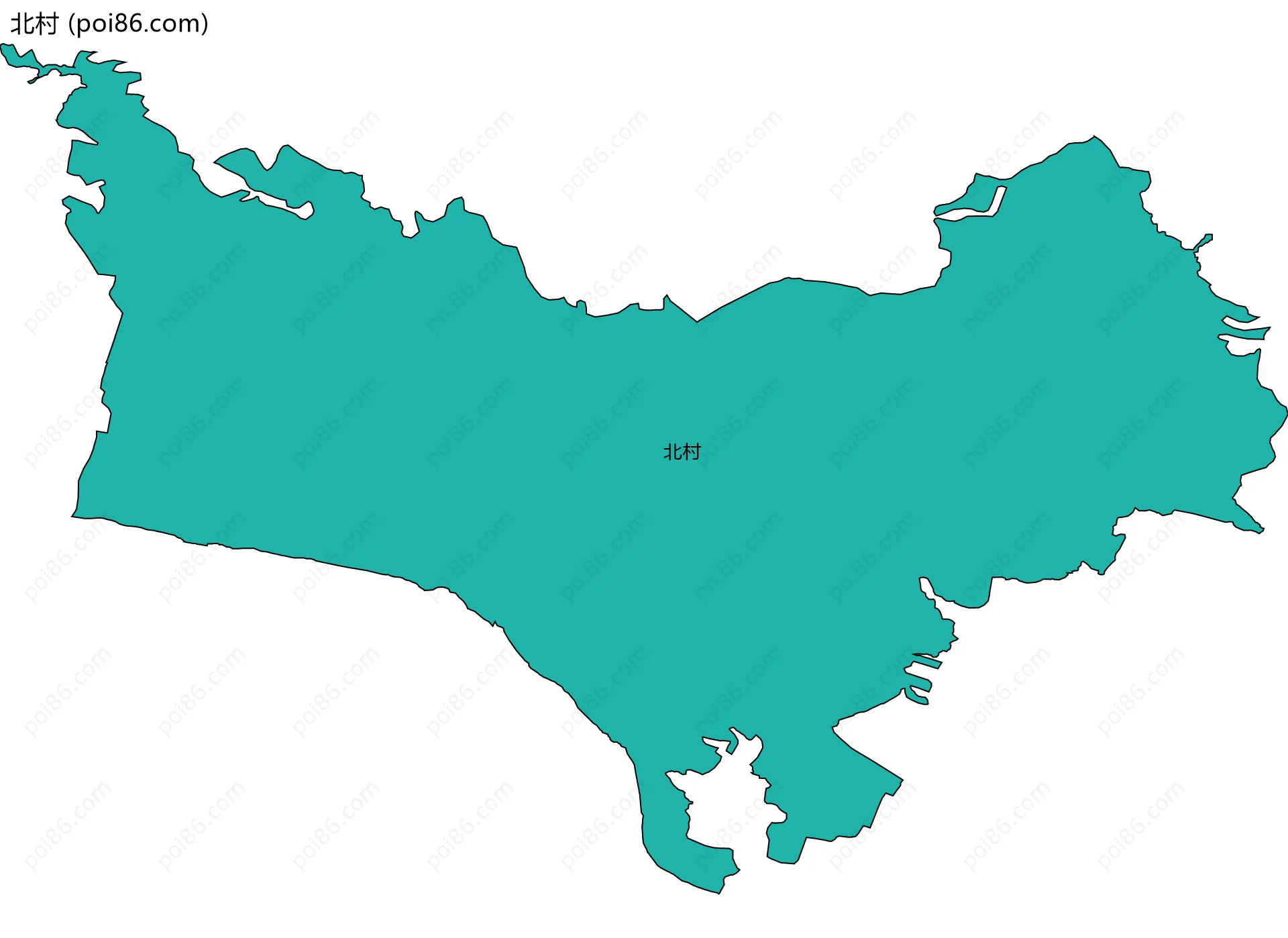 北村边界地图