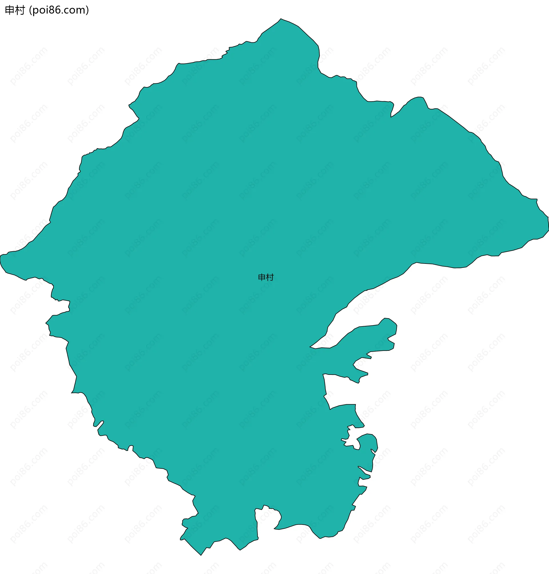 申村边界地图