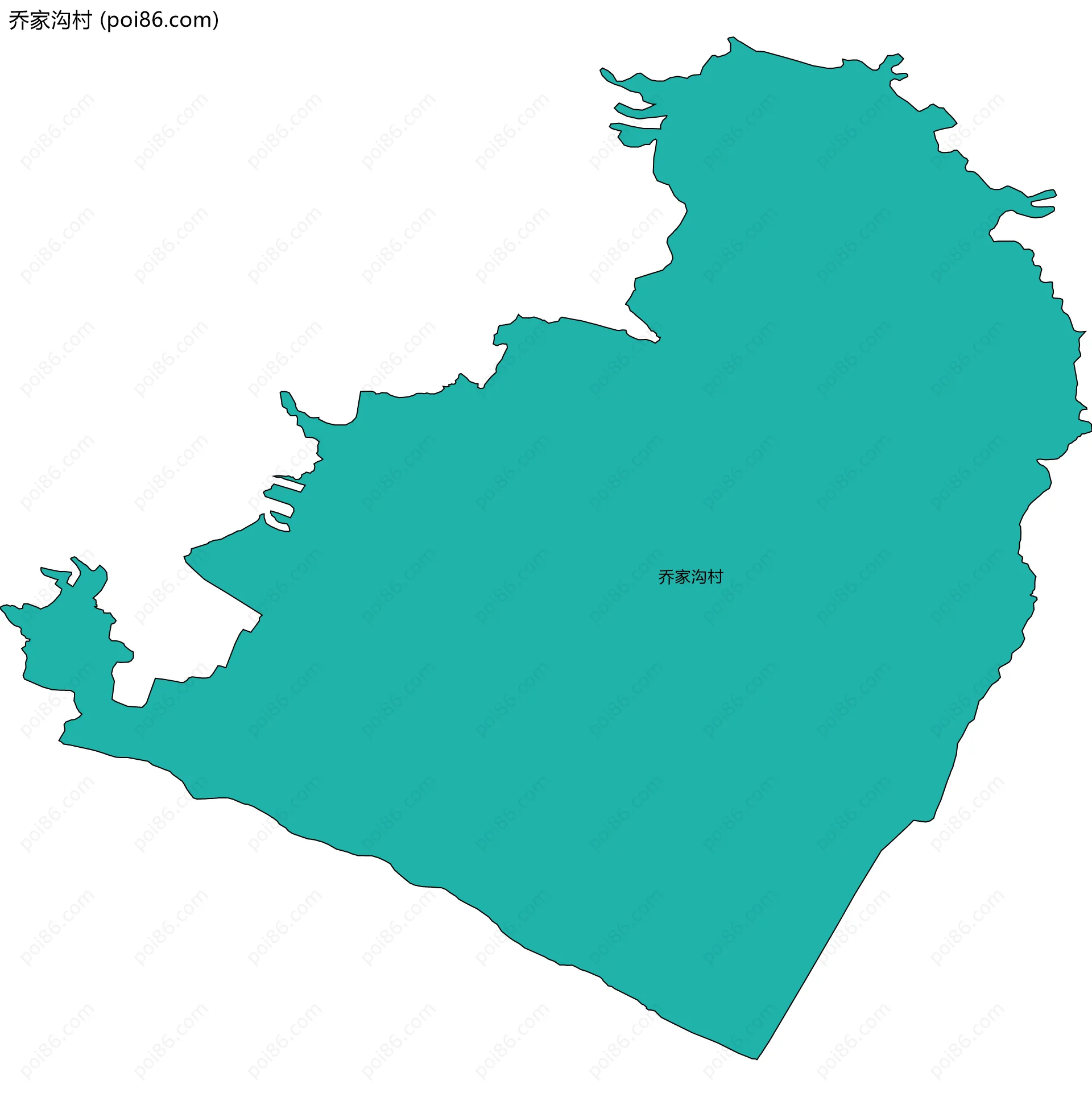 乔家沟村边界地图