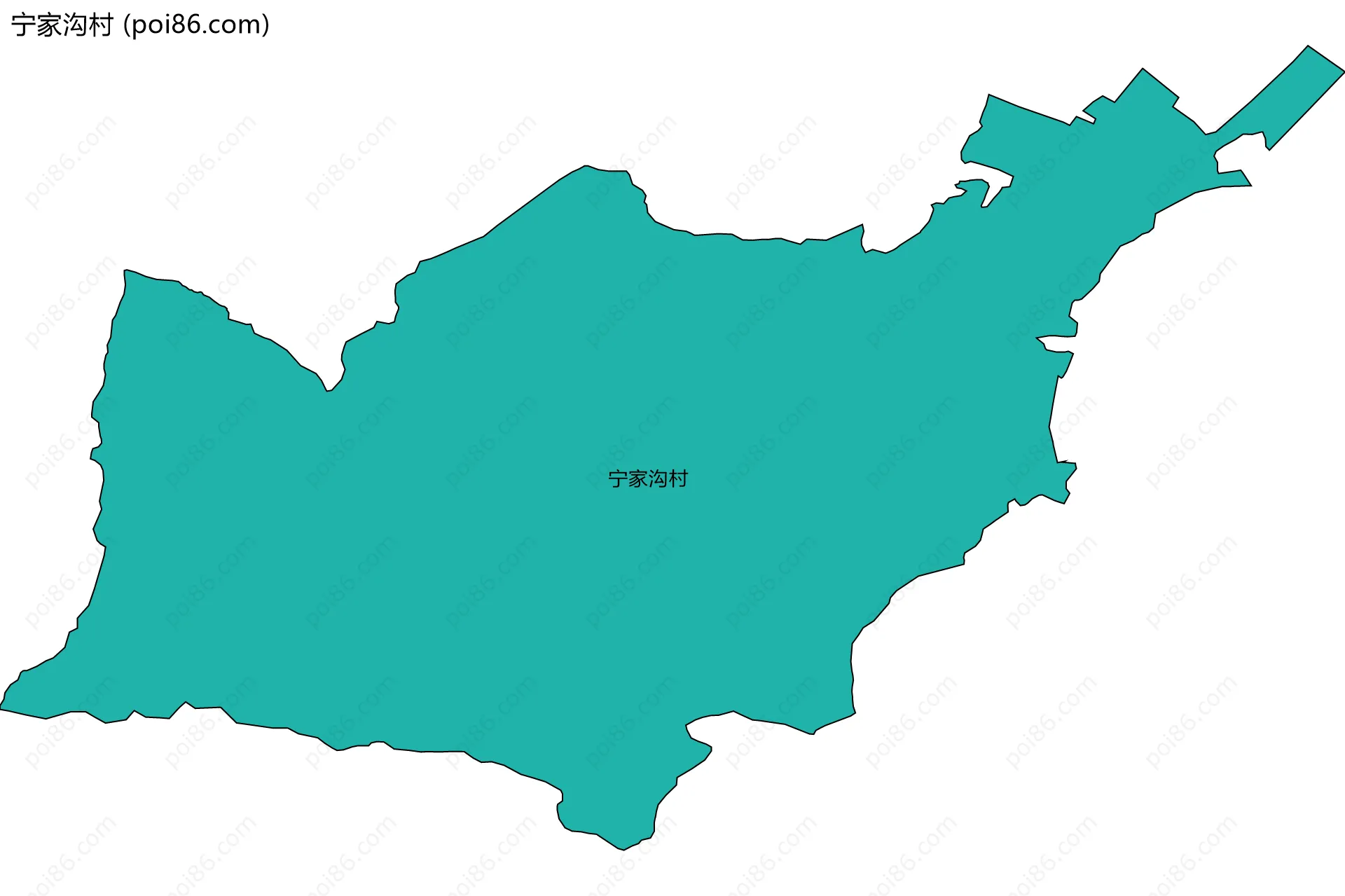 宁家沟村边界地图