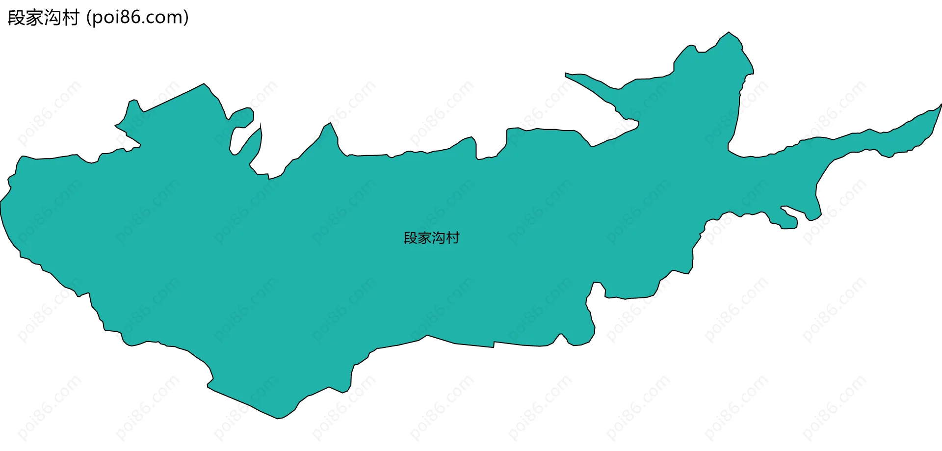 段家沟村边界地图