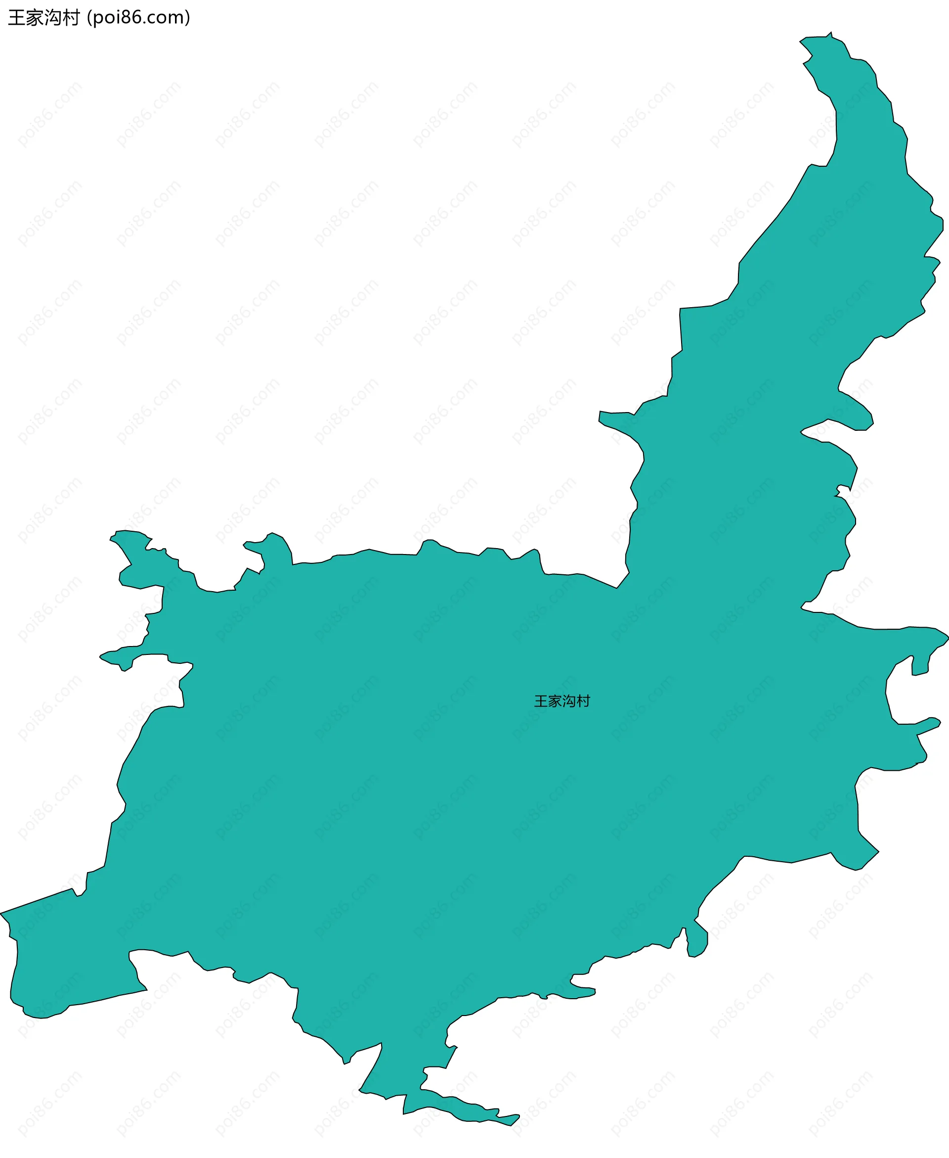王家沟村边界地图