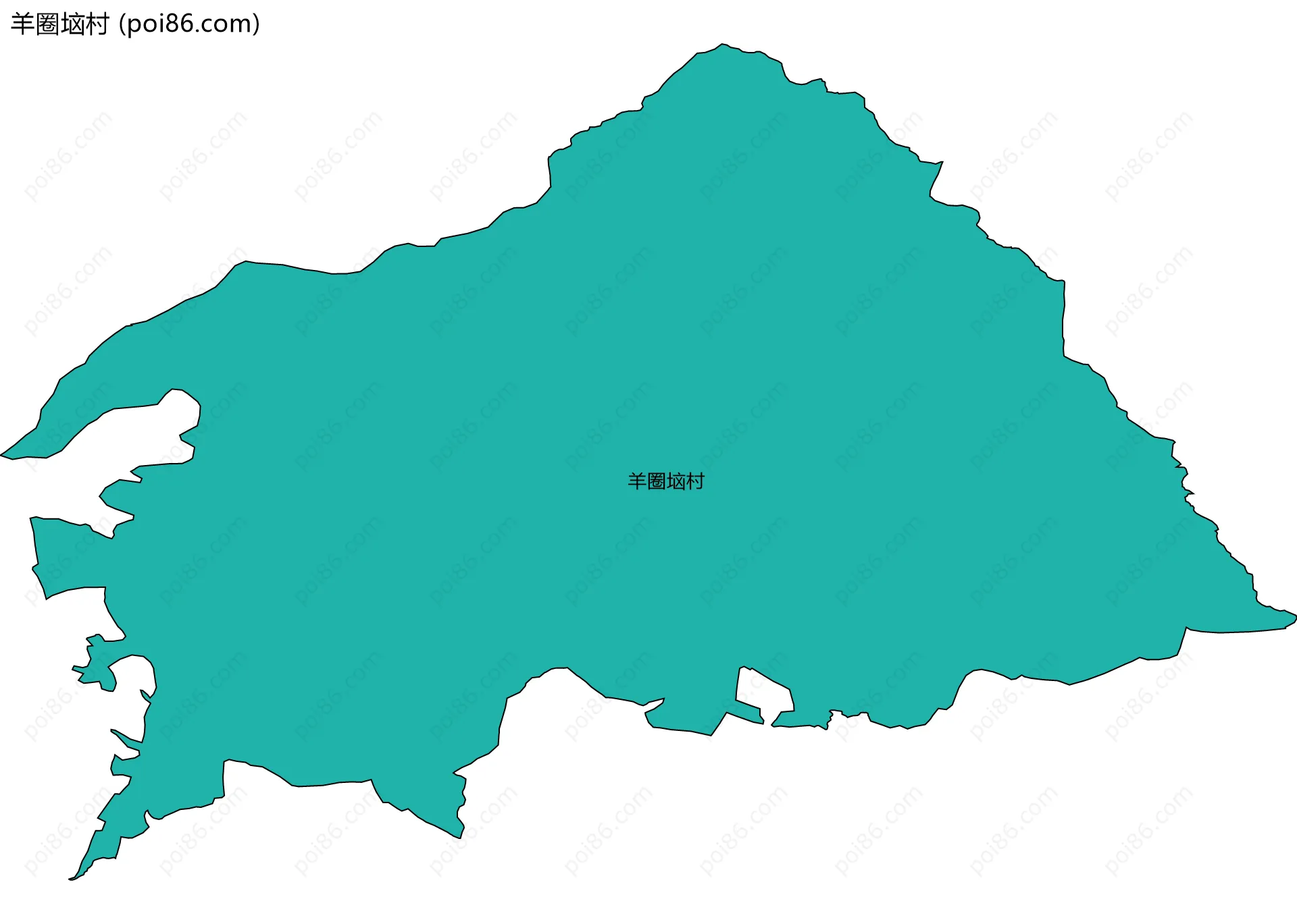 羊圈垴村边界地图