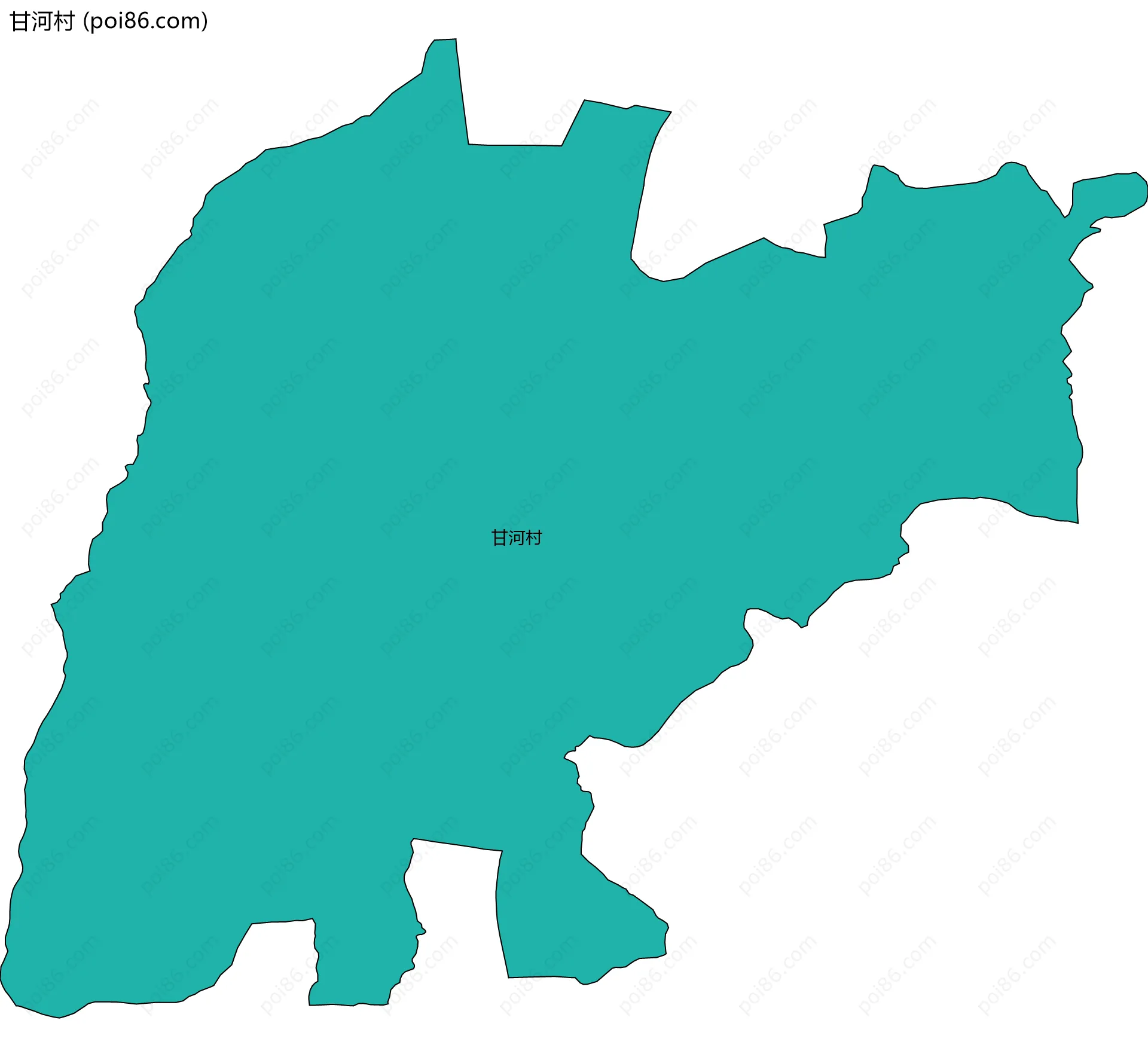 甘河村边界地图