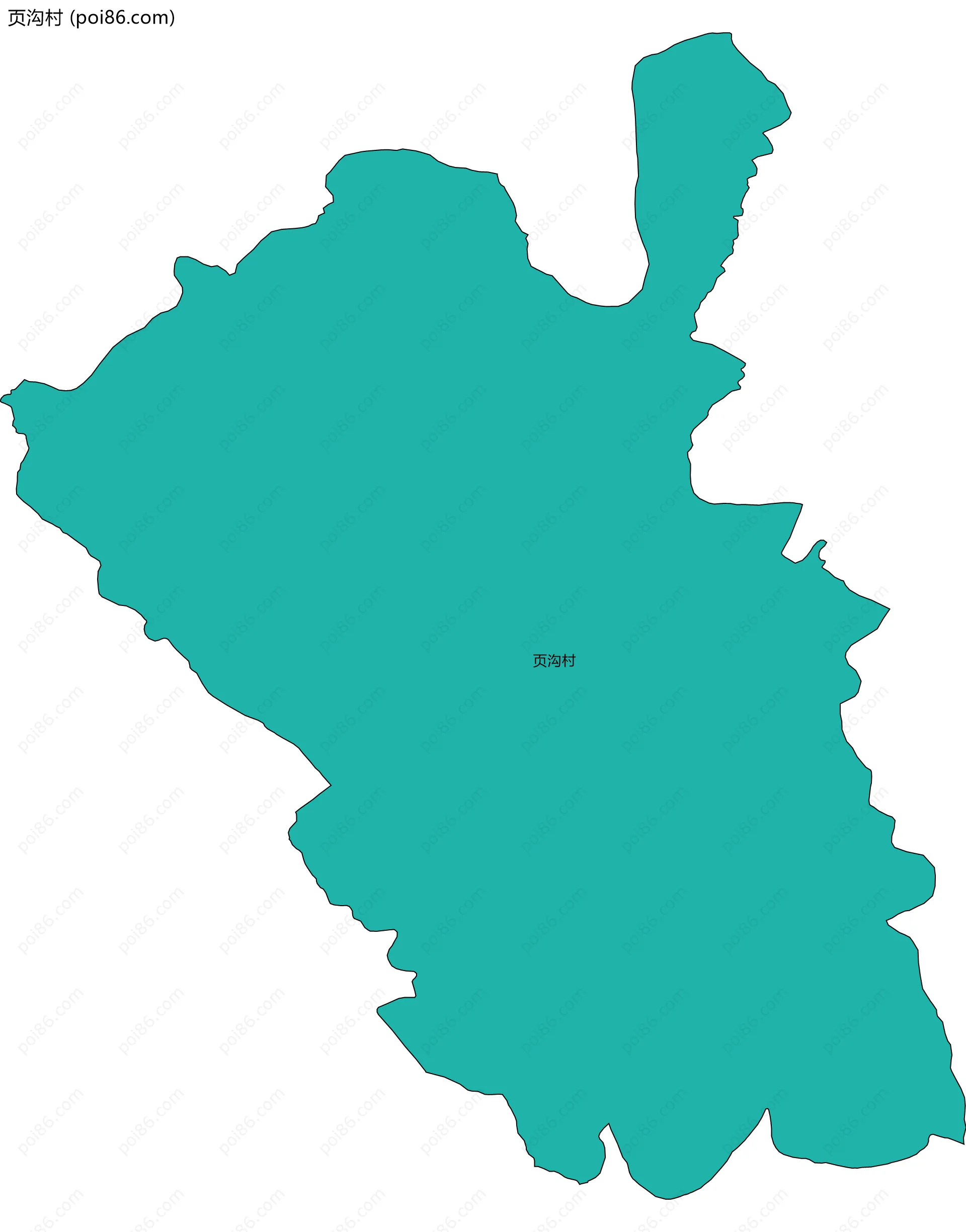 页沟村边界地图