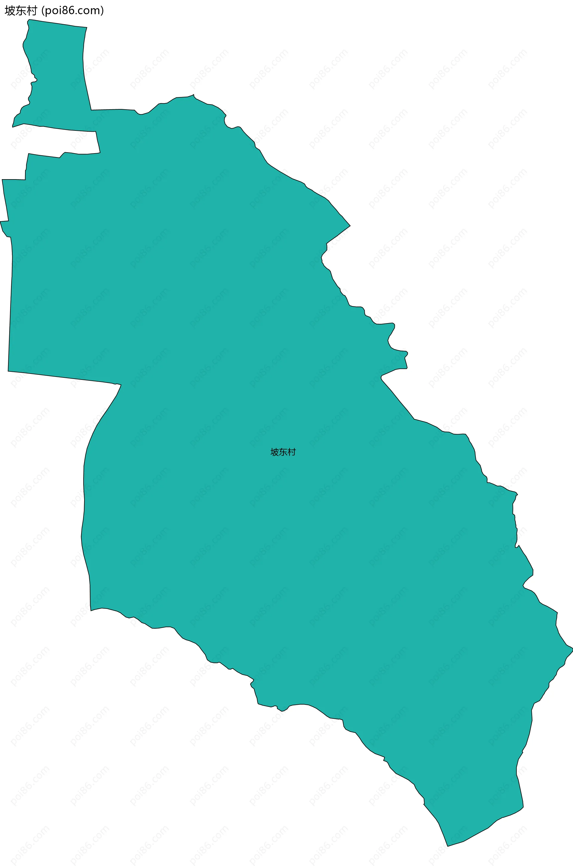 坡东村边界地图