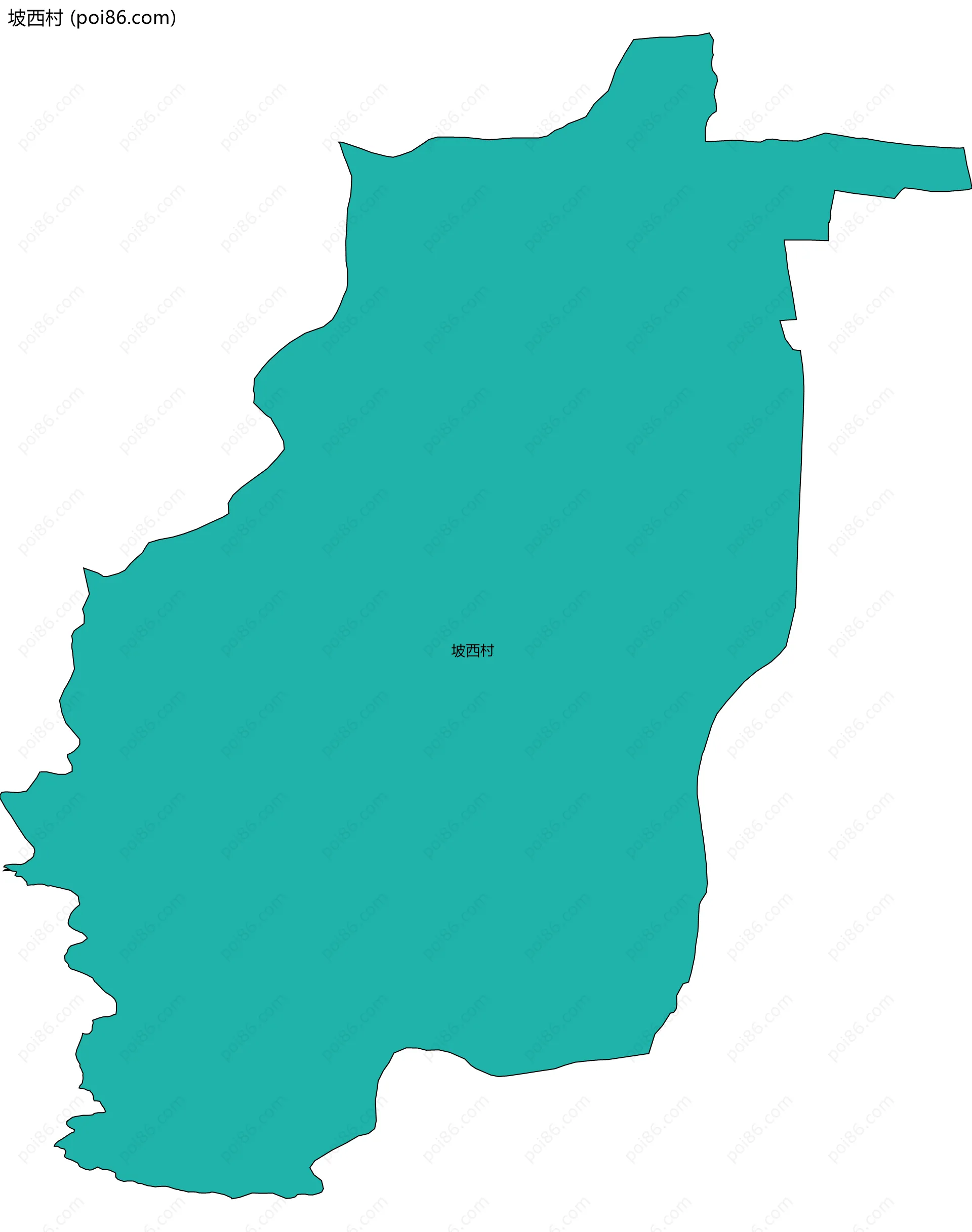 坡西村边界地图