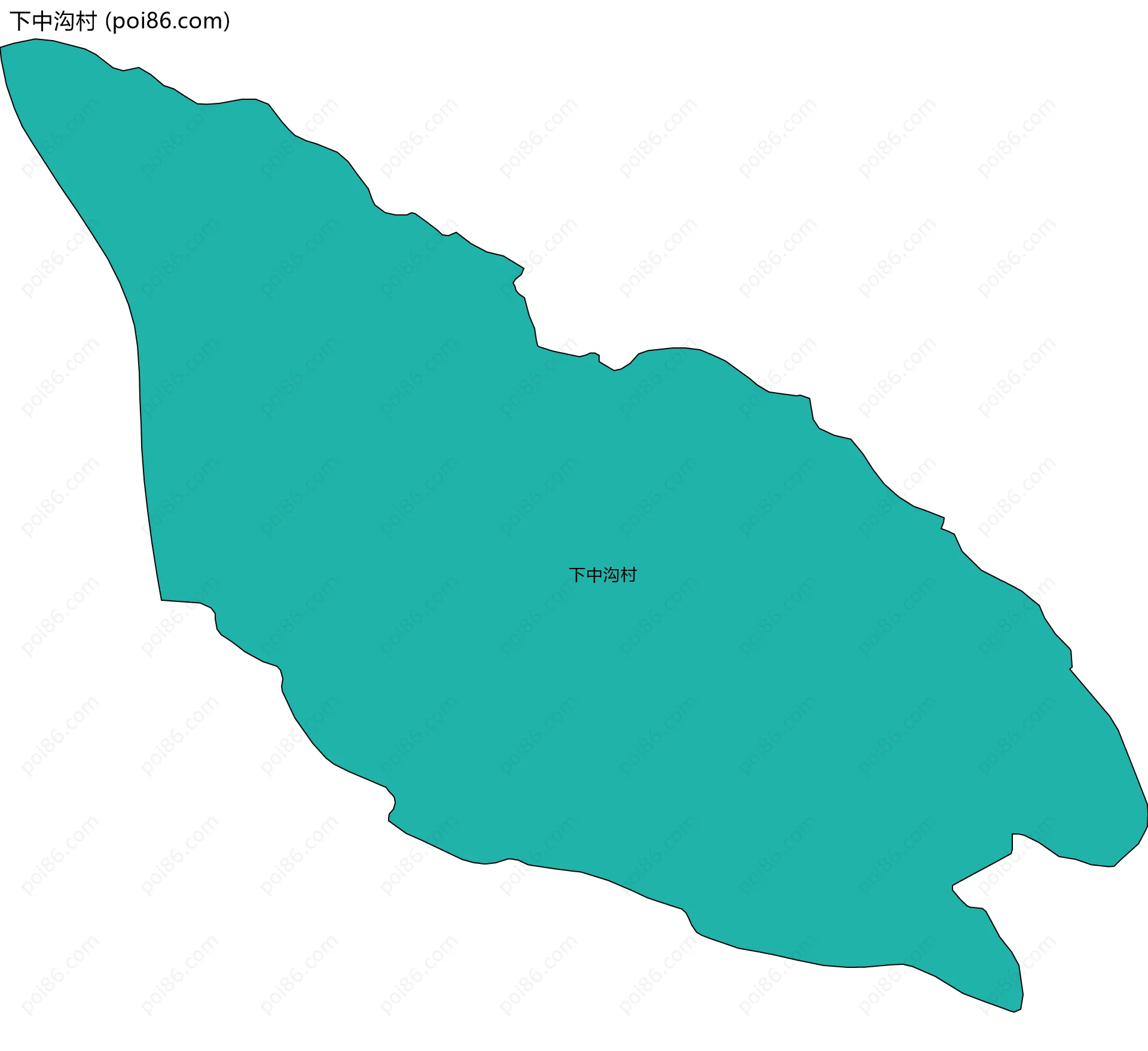 下中沟村边界地图