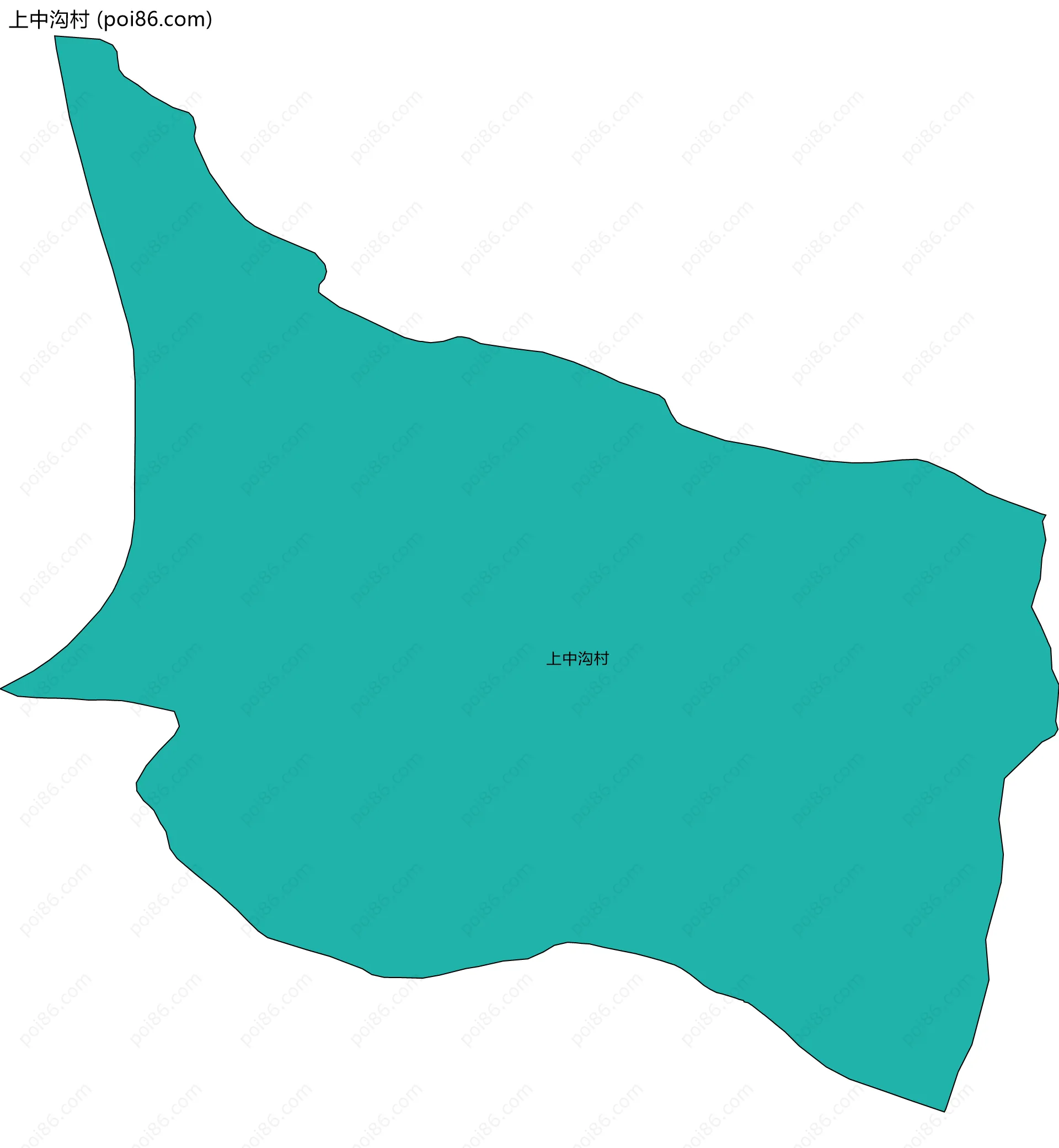 上中沟村边界地图
