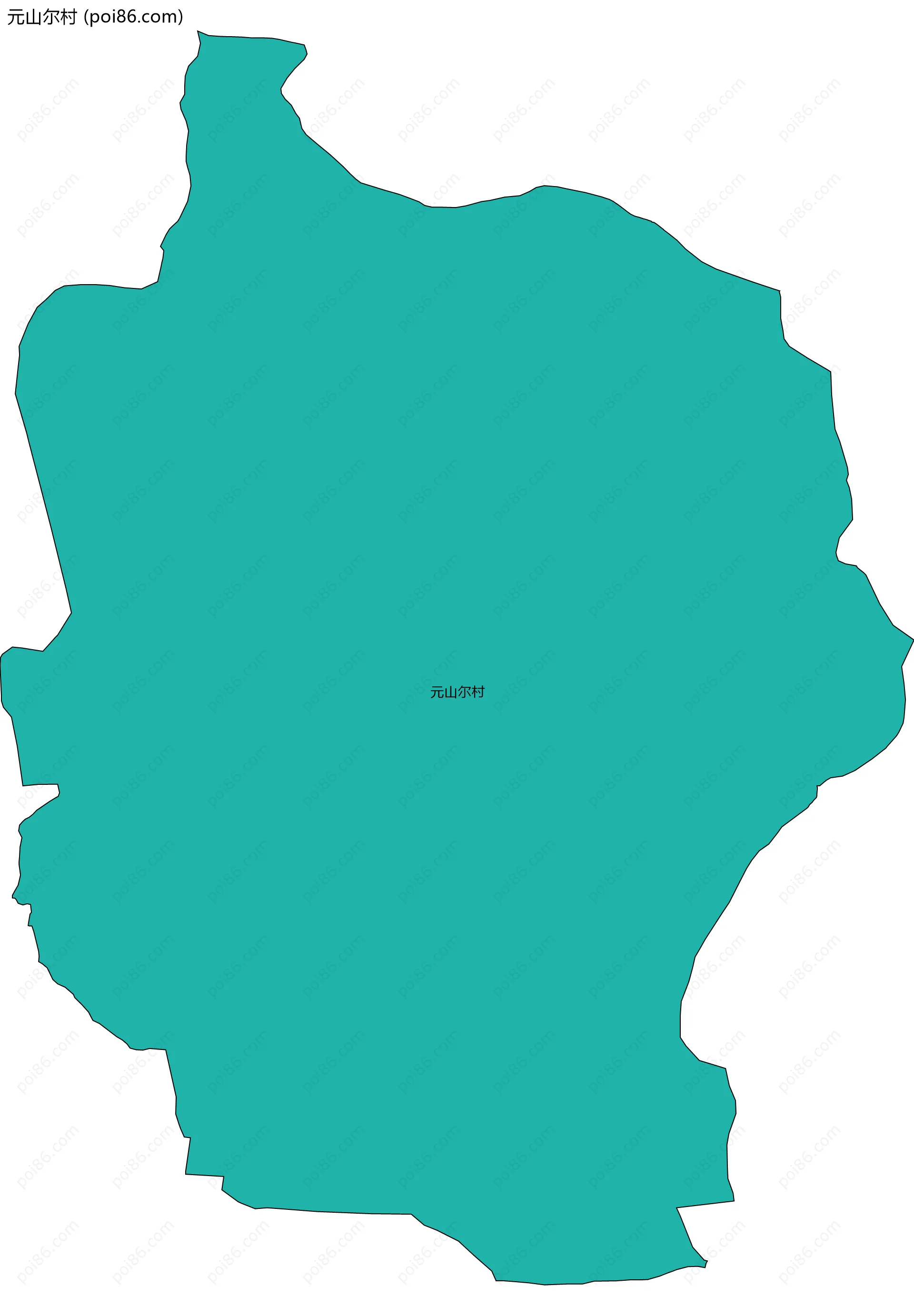 元山尔村边界地图