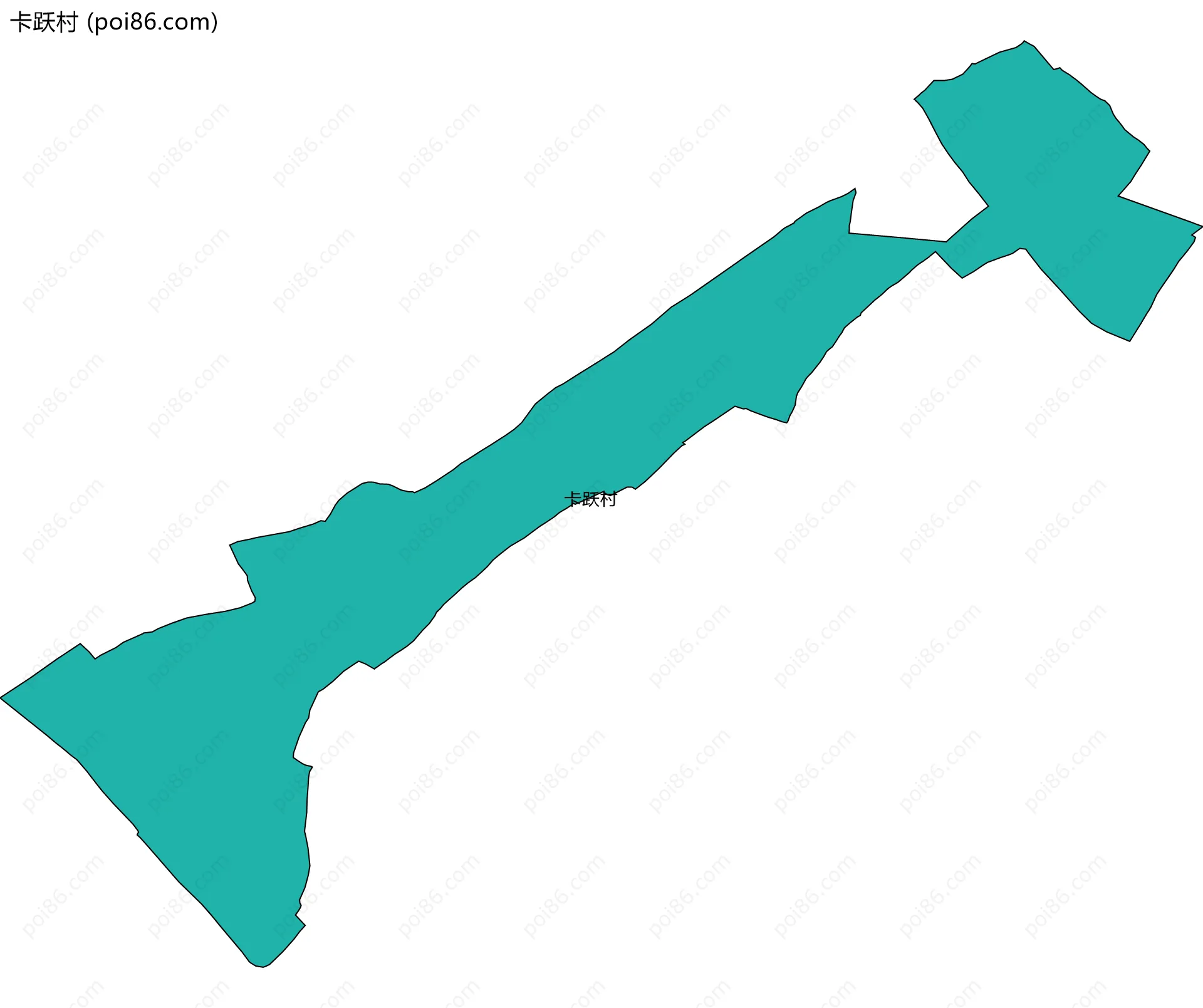 卡跃村边界地图