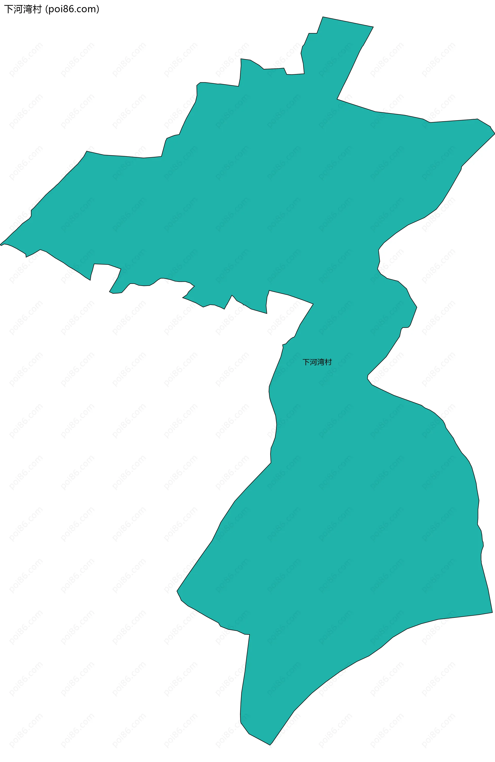 下河湾村边界地图