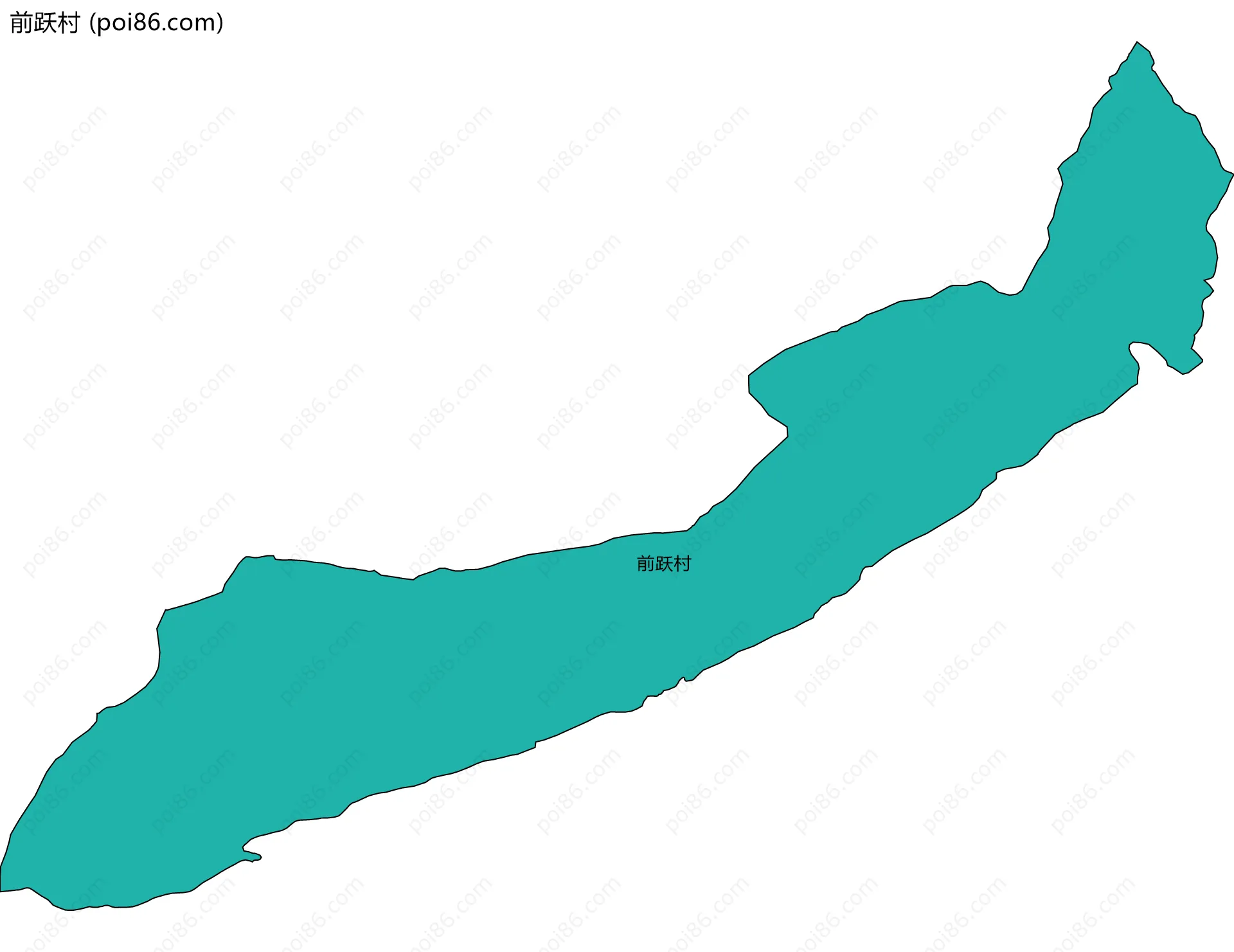 前跃村边界地图
