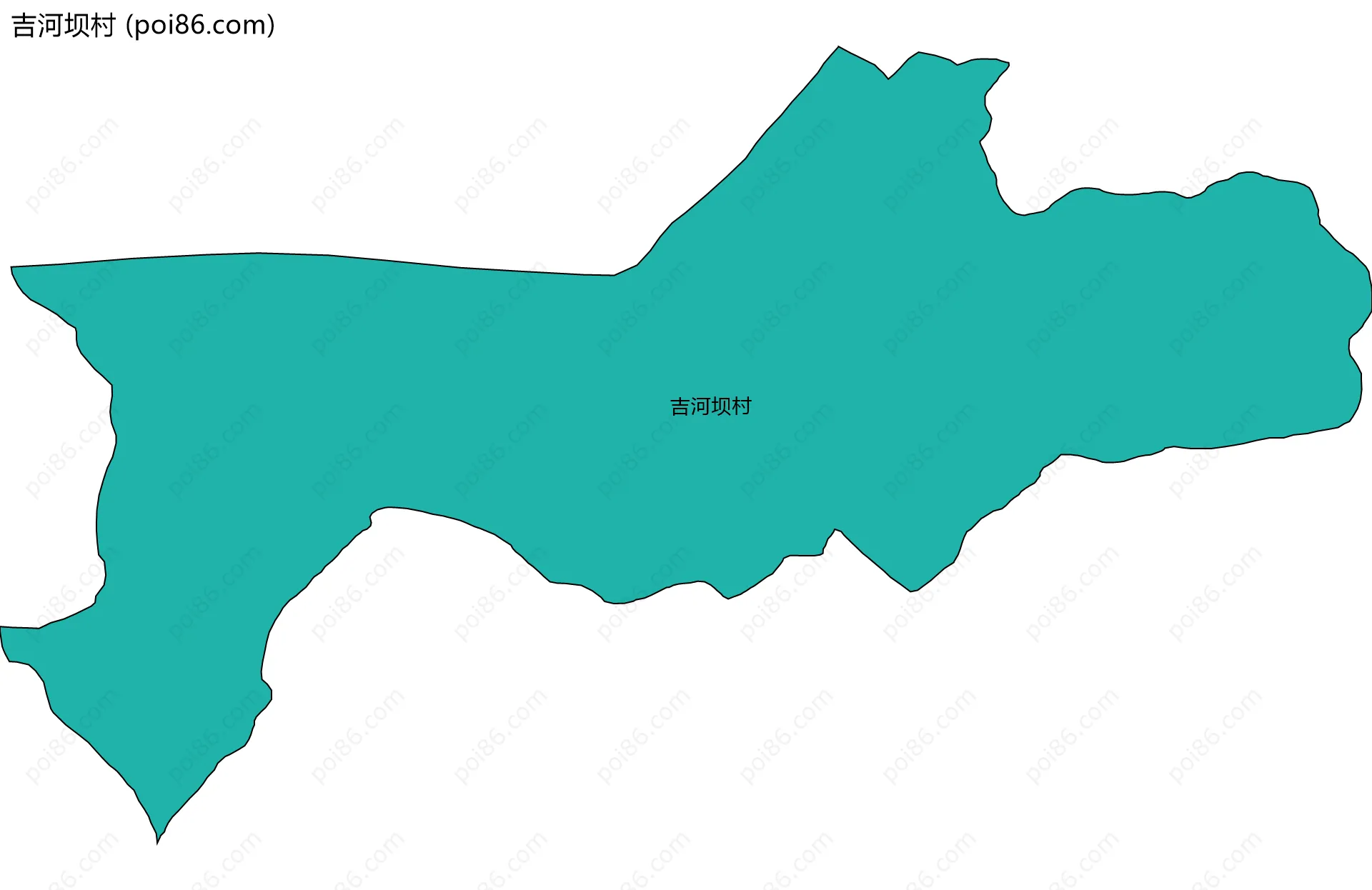 吉河坝村边界地图