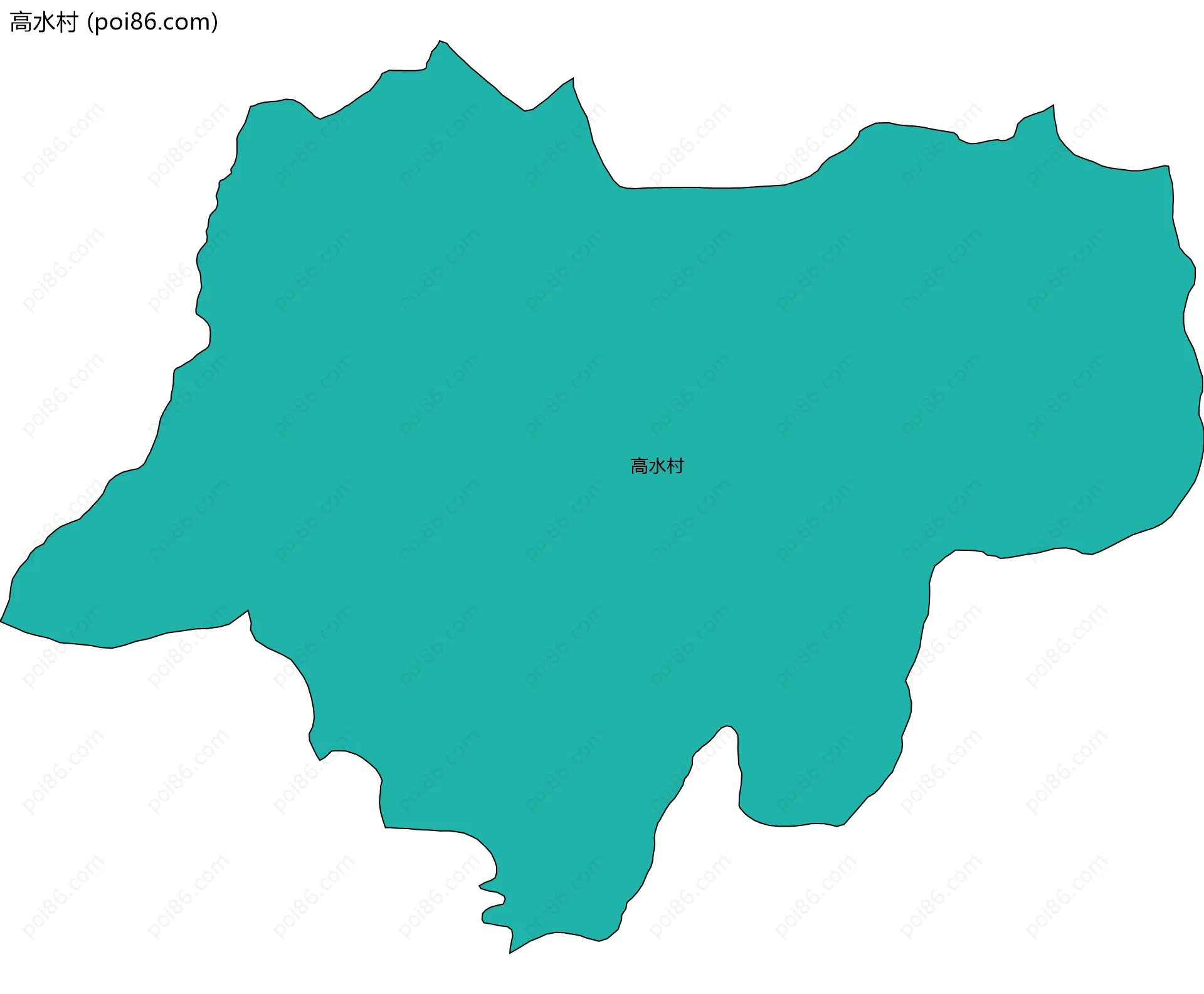 高水村边界地图