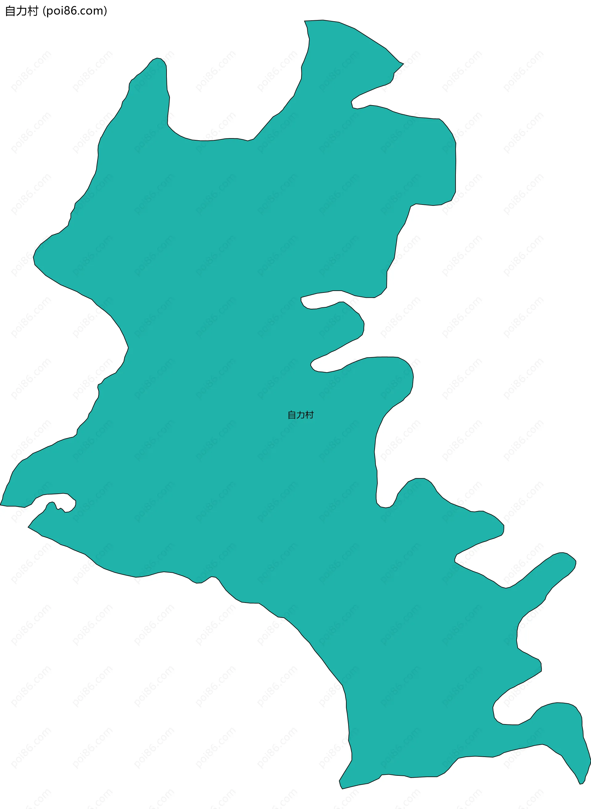 自力村边界地图