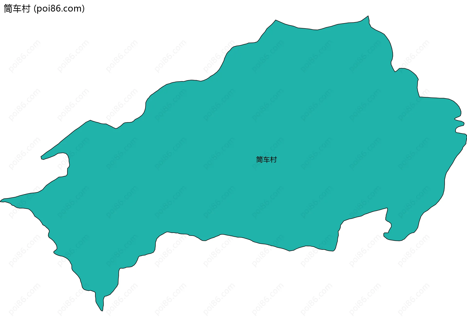 筒车村边界地图