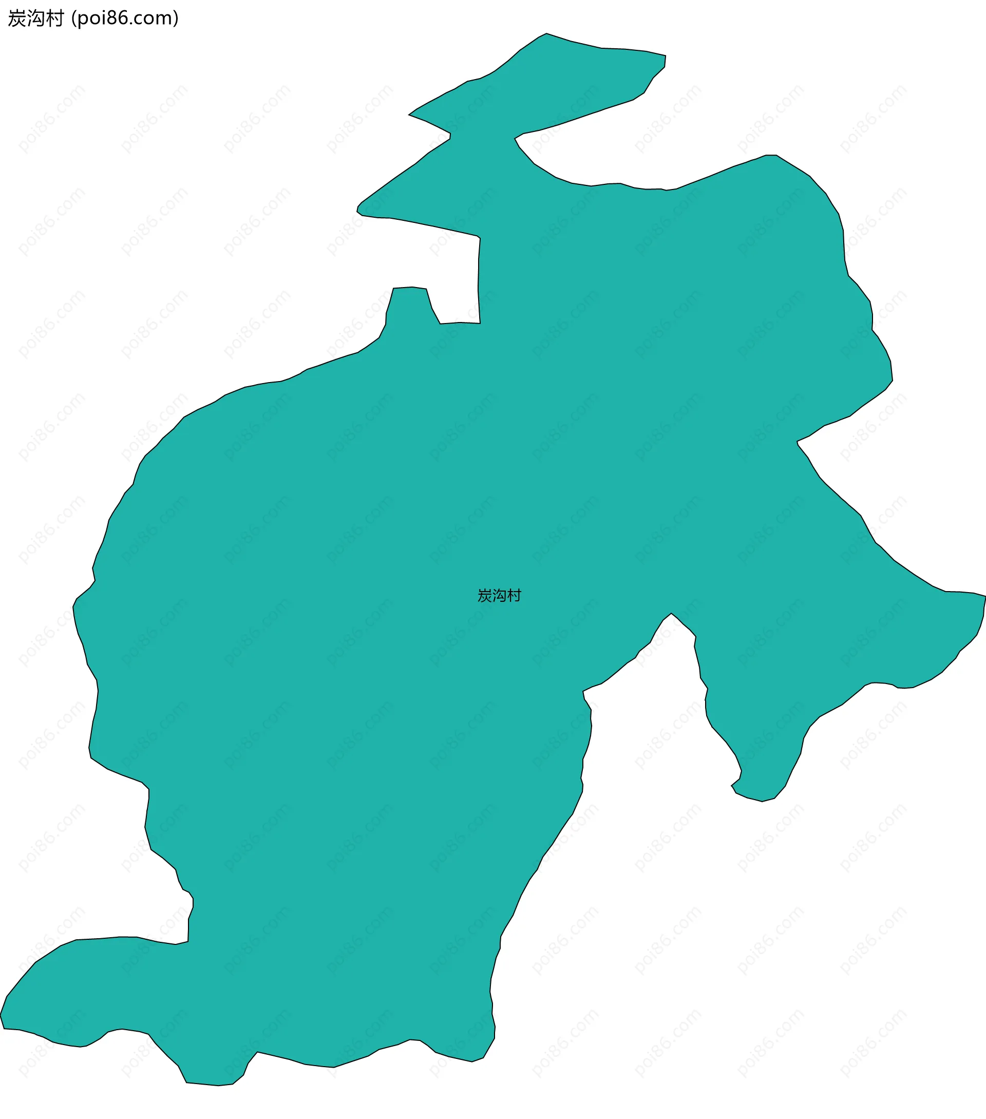 炭沟村边界地图