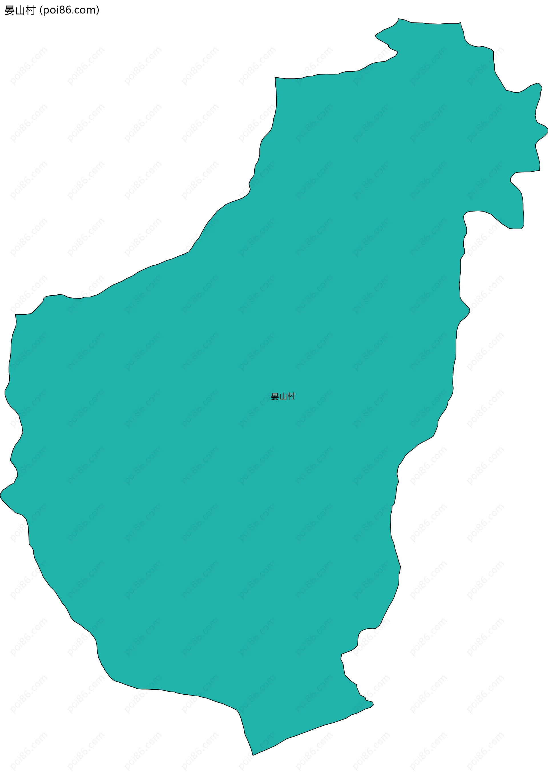 晏山村边界地图