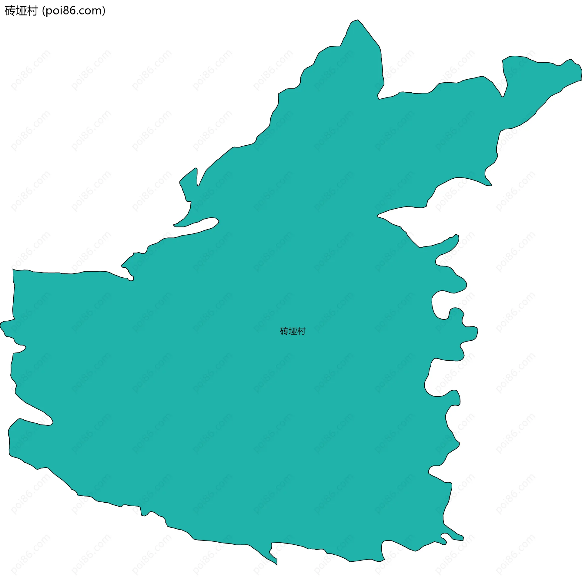 砖垭村边界地图