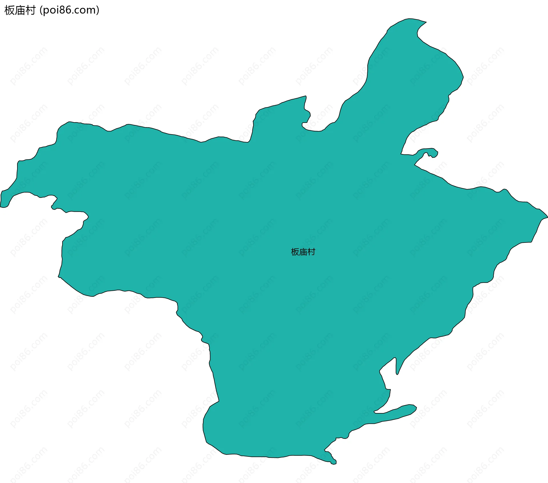 板庙村边界地图