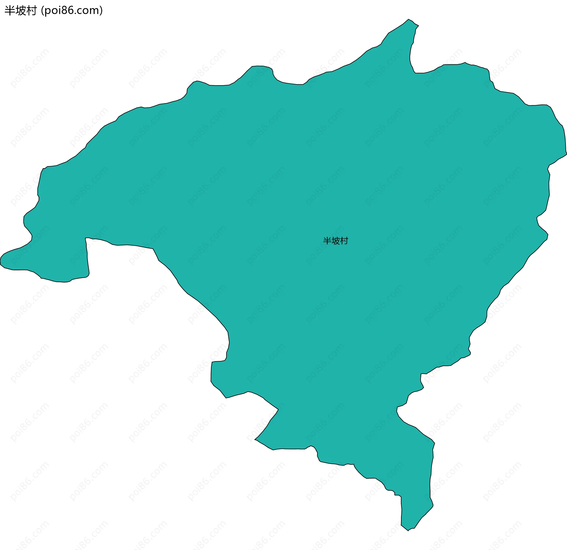 半坡村边界地图