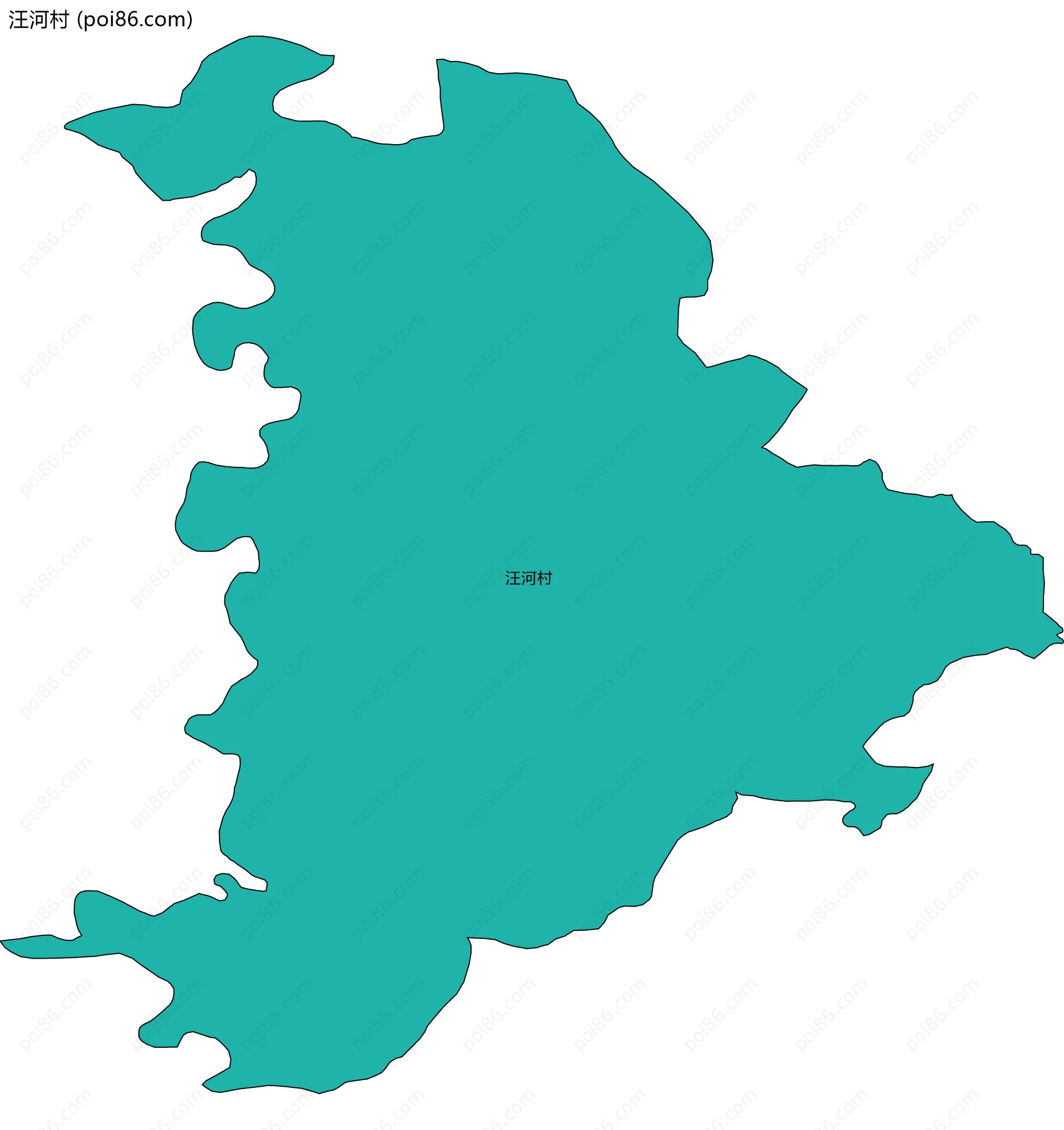 汪河村边界地图