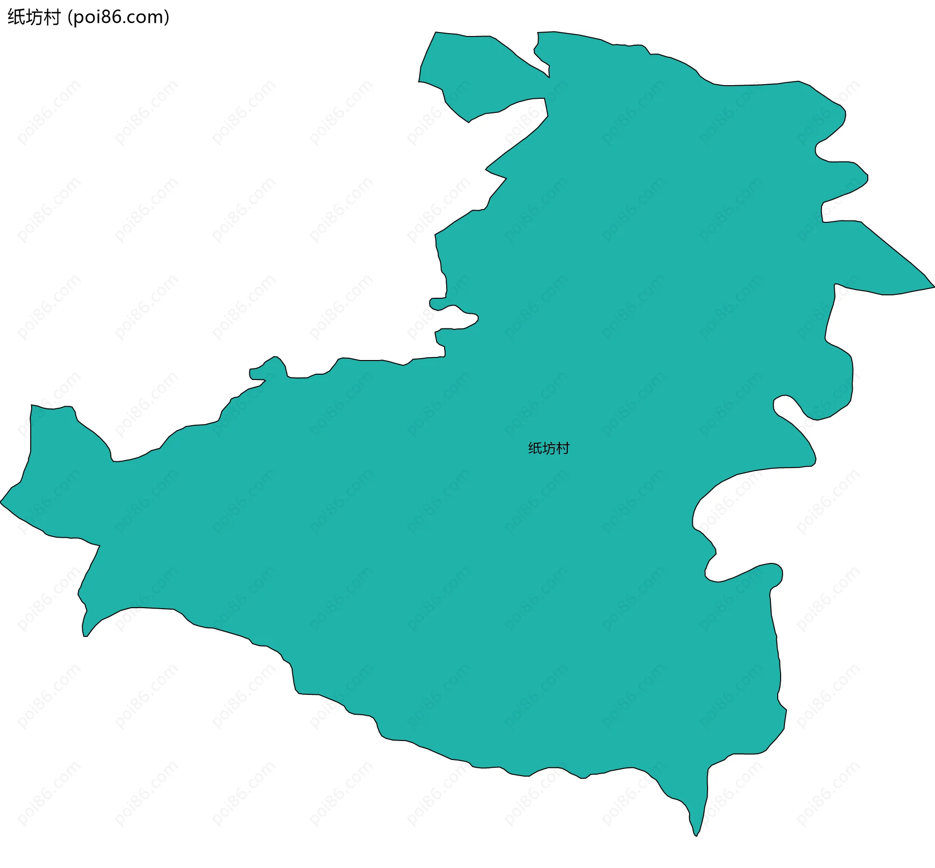 纸坊村边界地图