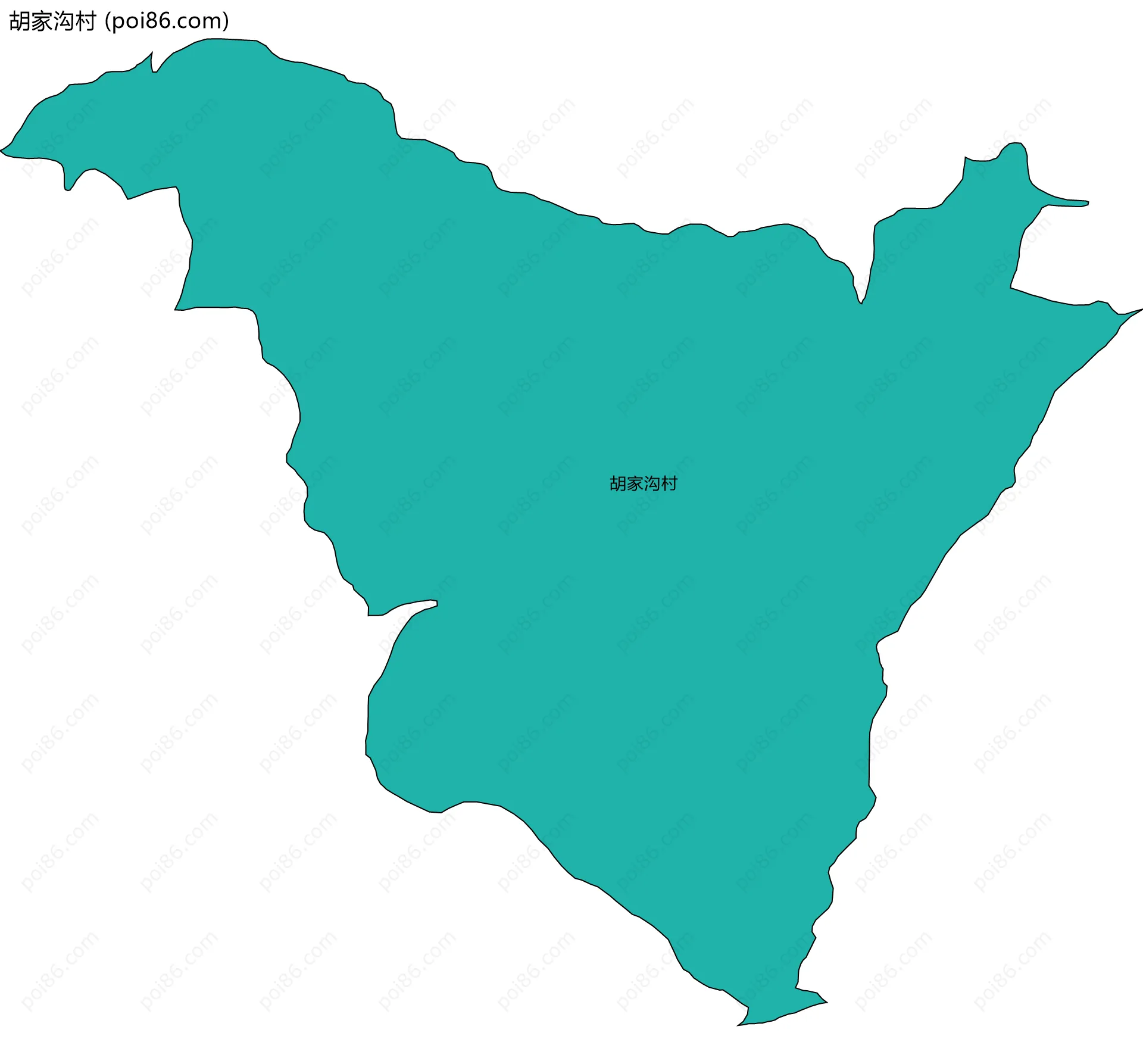 胡家沟村边界地图