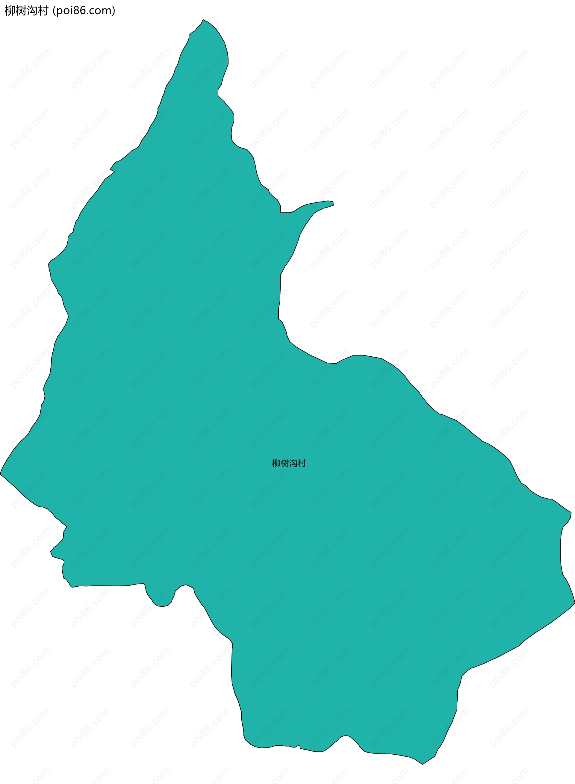 柳树沟村边界地图