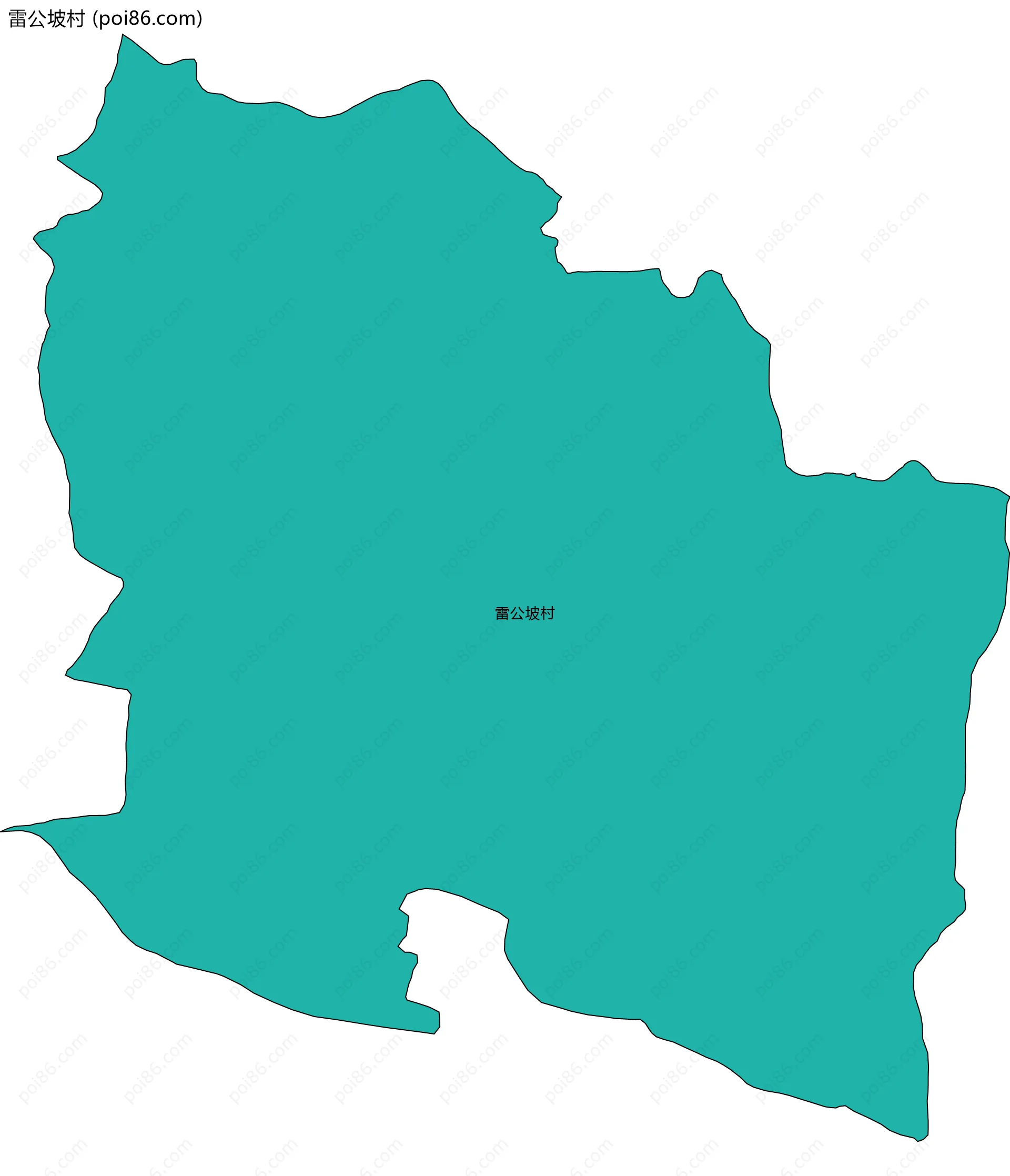 雷公坡村边界地图
