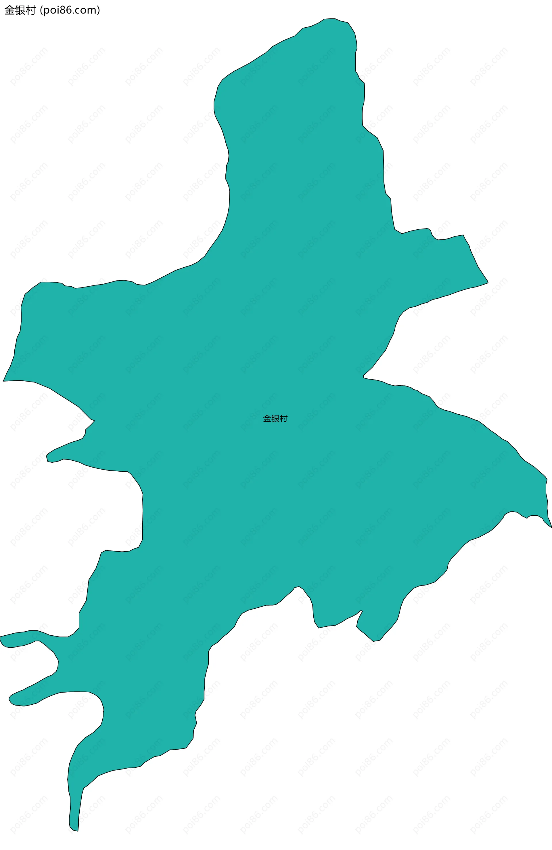 金银村边界地图