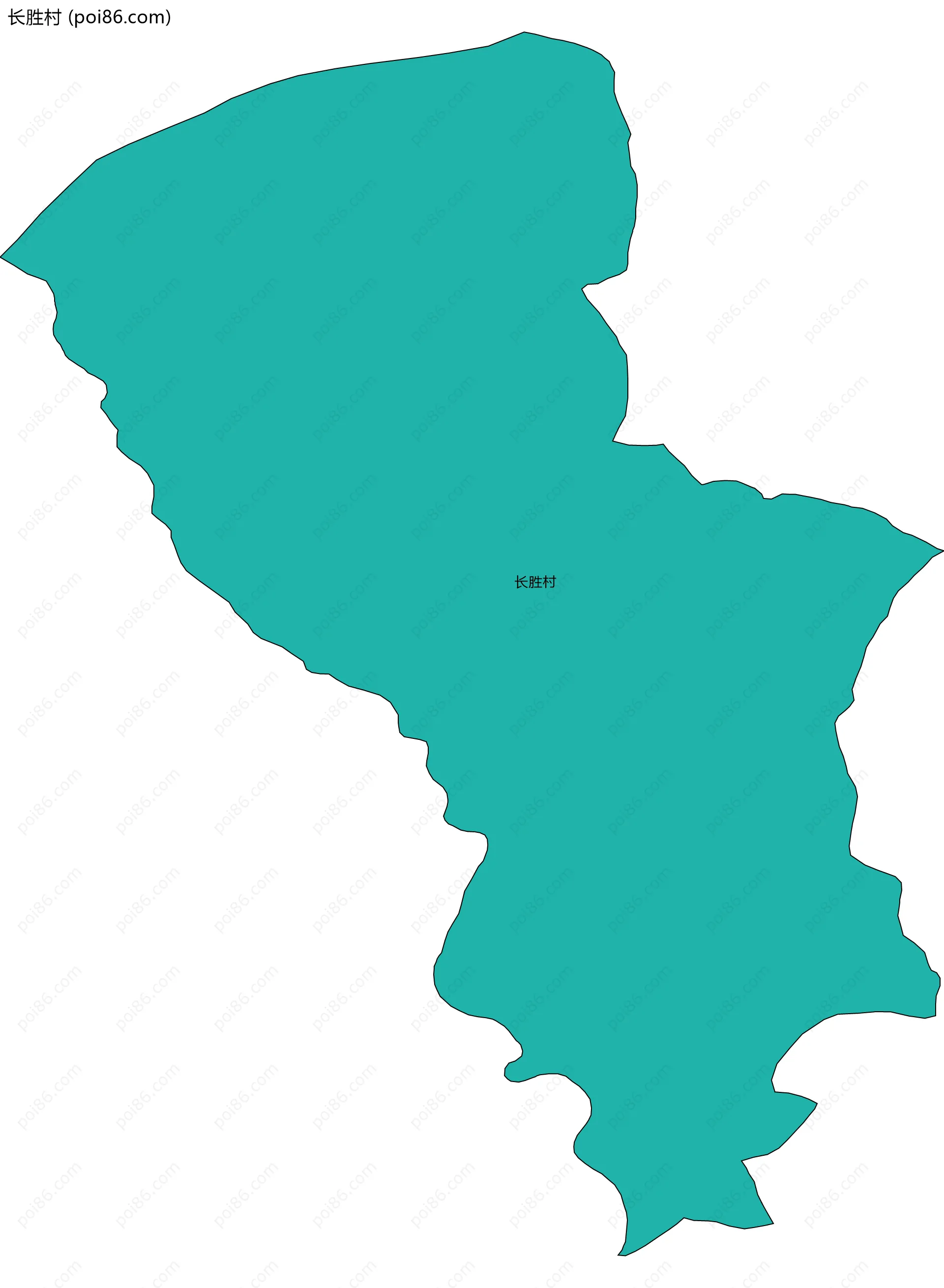 长胜村边界地图