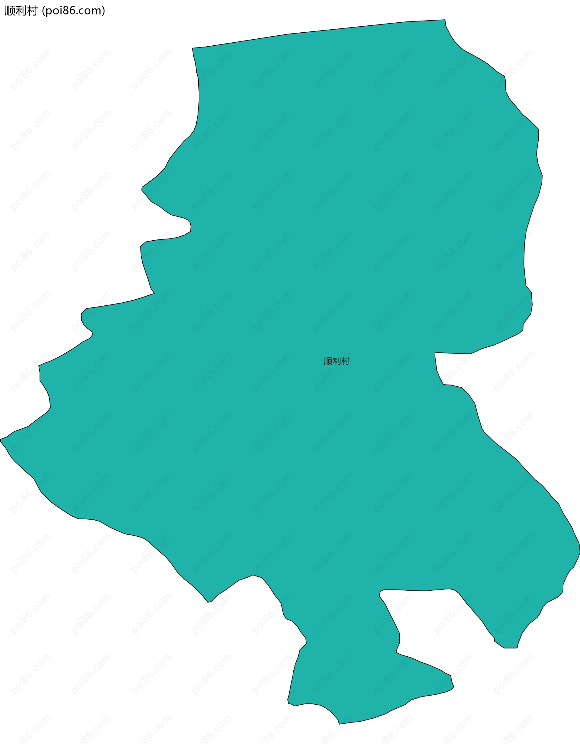 顺利村边界地图
