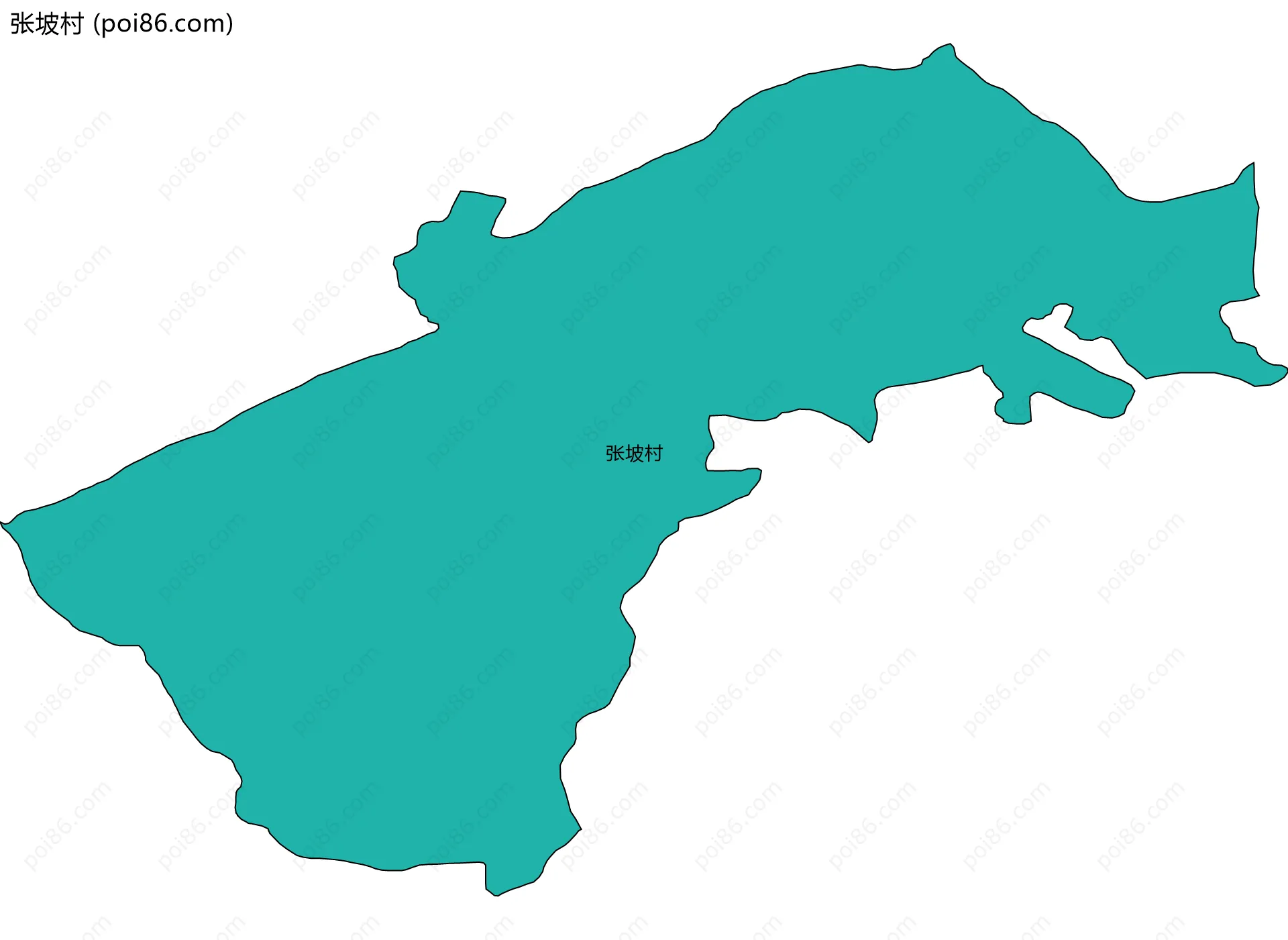 张坡村边界地图