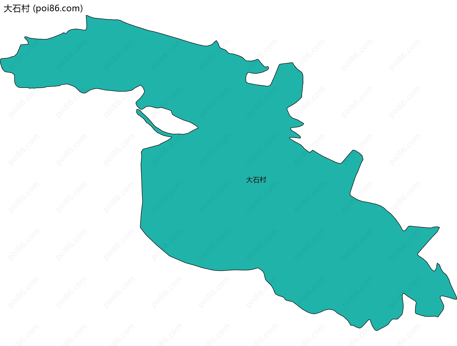 大石村边界地图