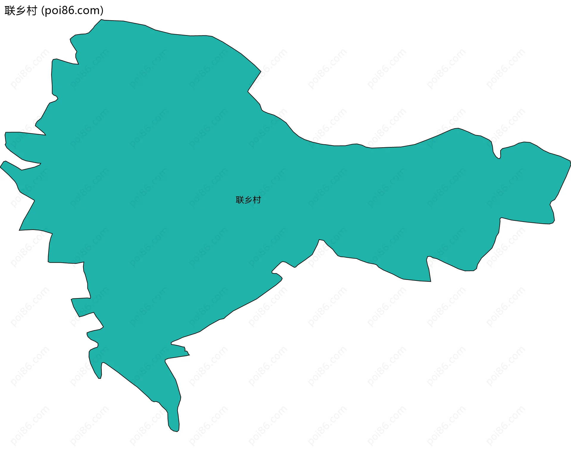 联乡村边界地图