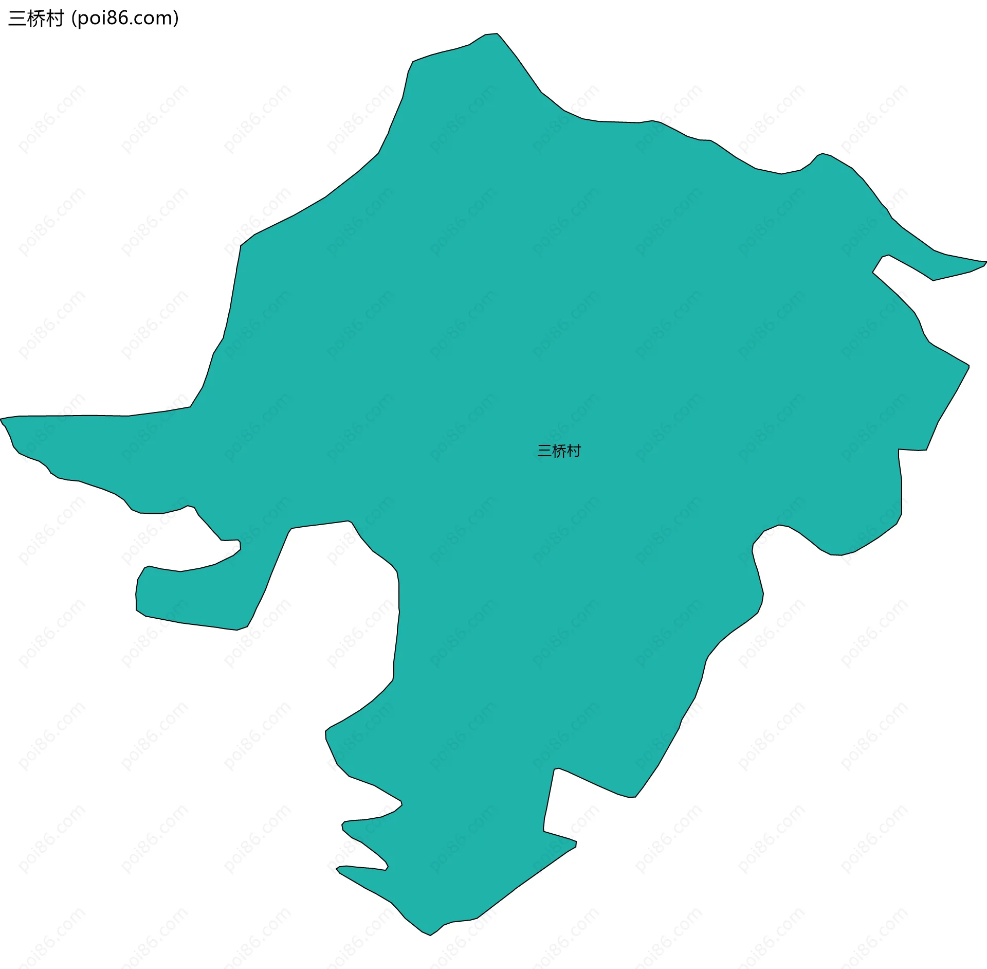 三桥村边界地图