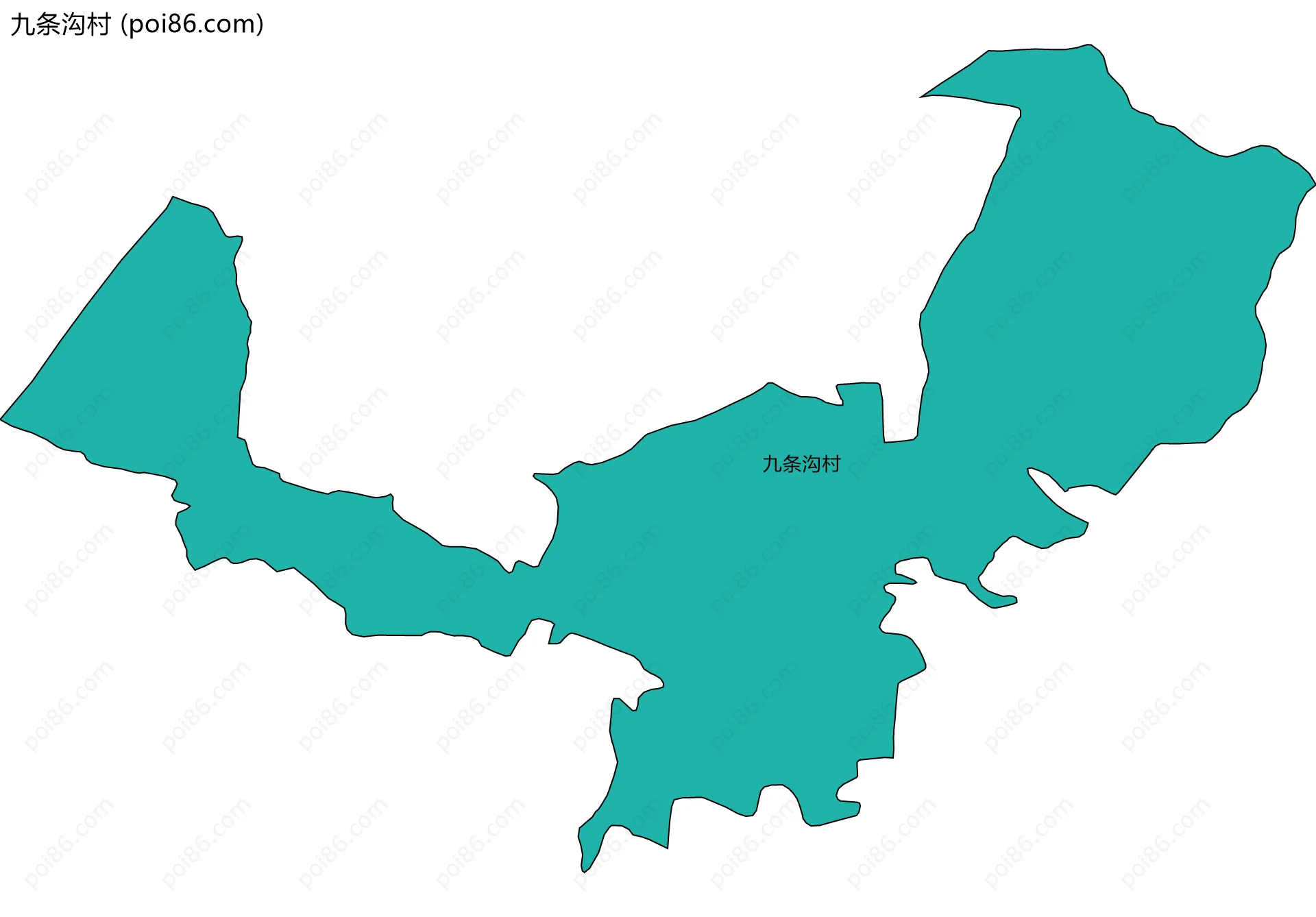 九条沟村边界地图