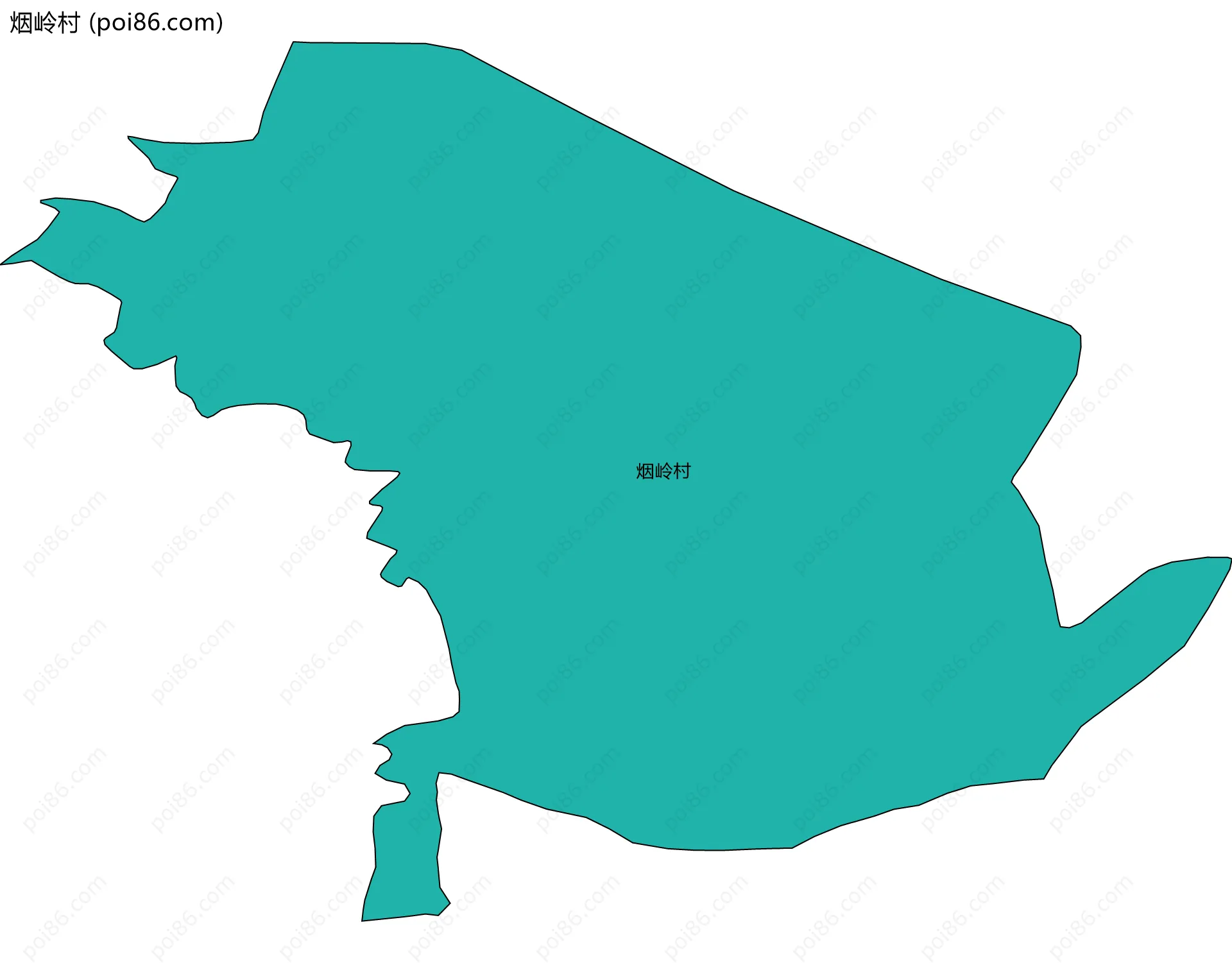 烟岭村边界地图