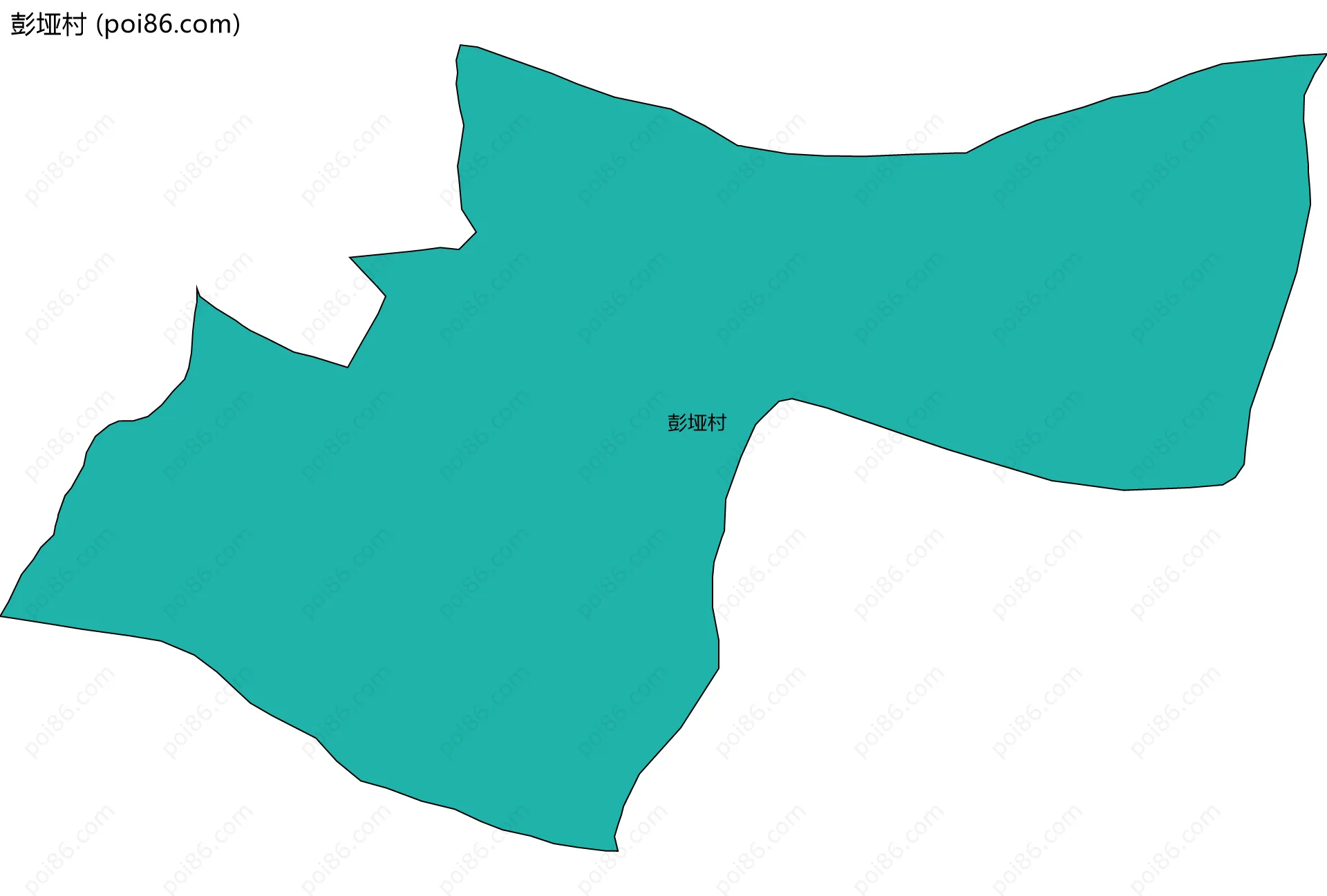 彭垭村边界地图