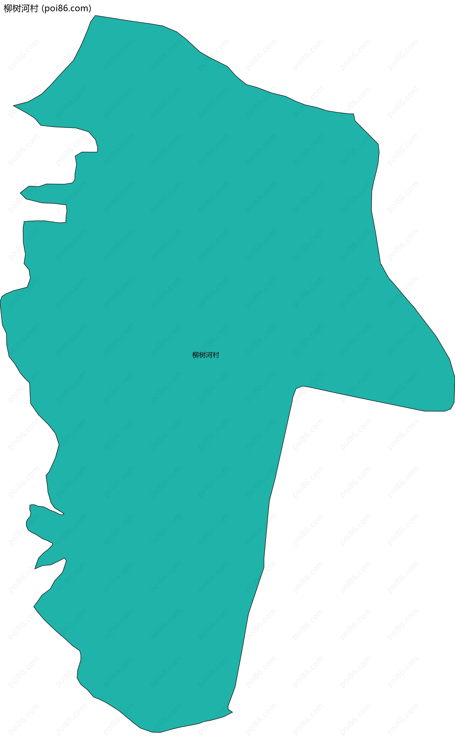 柳树河村边界地图